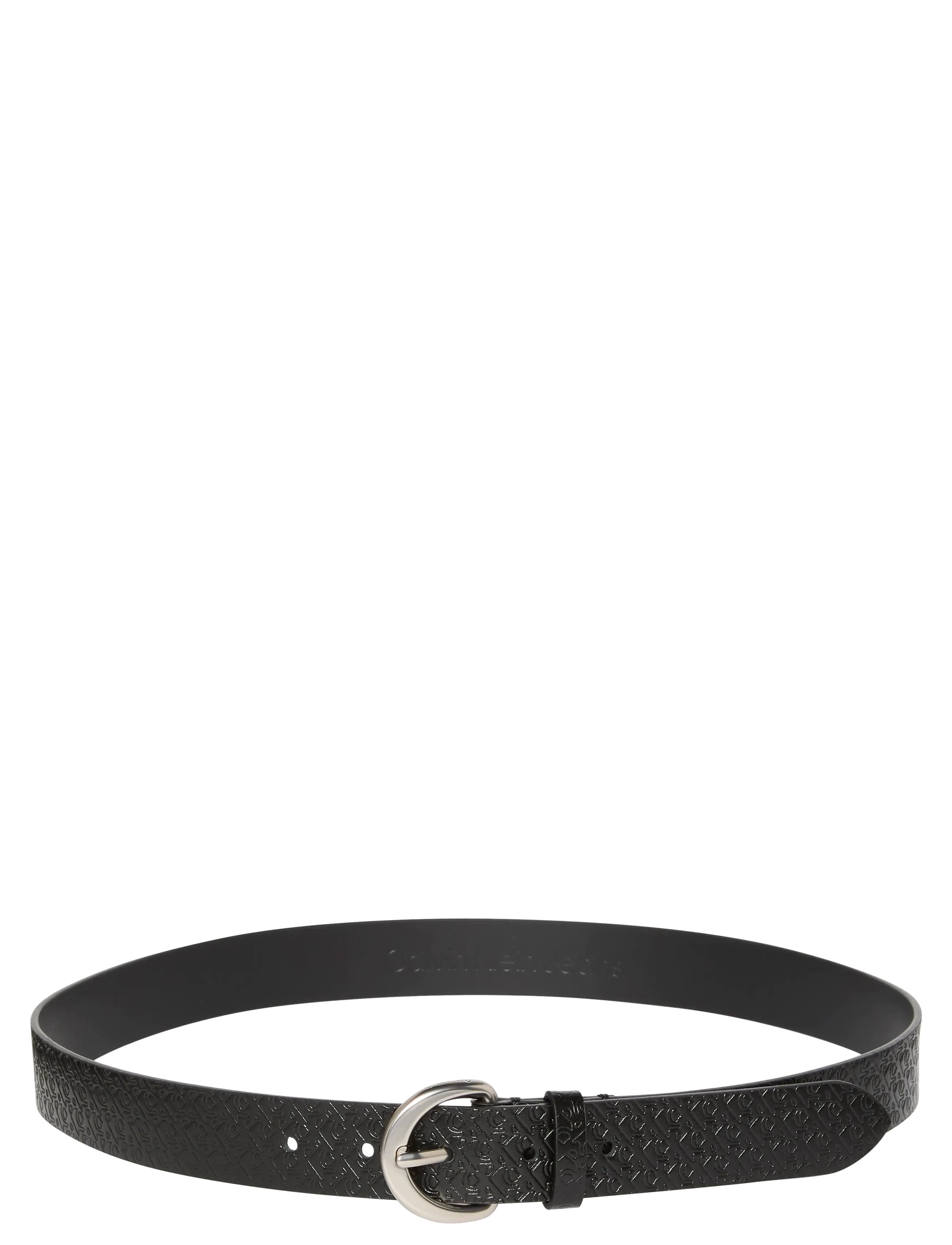 Calvin Klein CLASSIC BUCKLE AOP 30MM - Accessories - BLACK   PEWTER / black