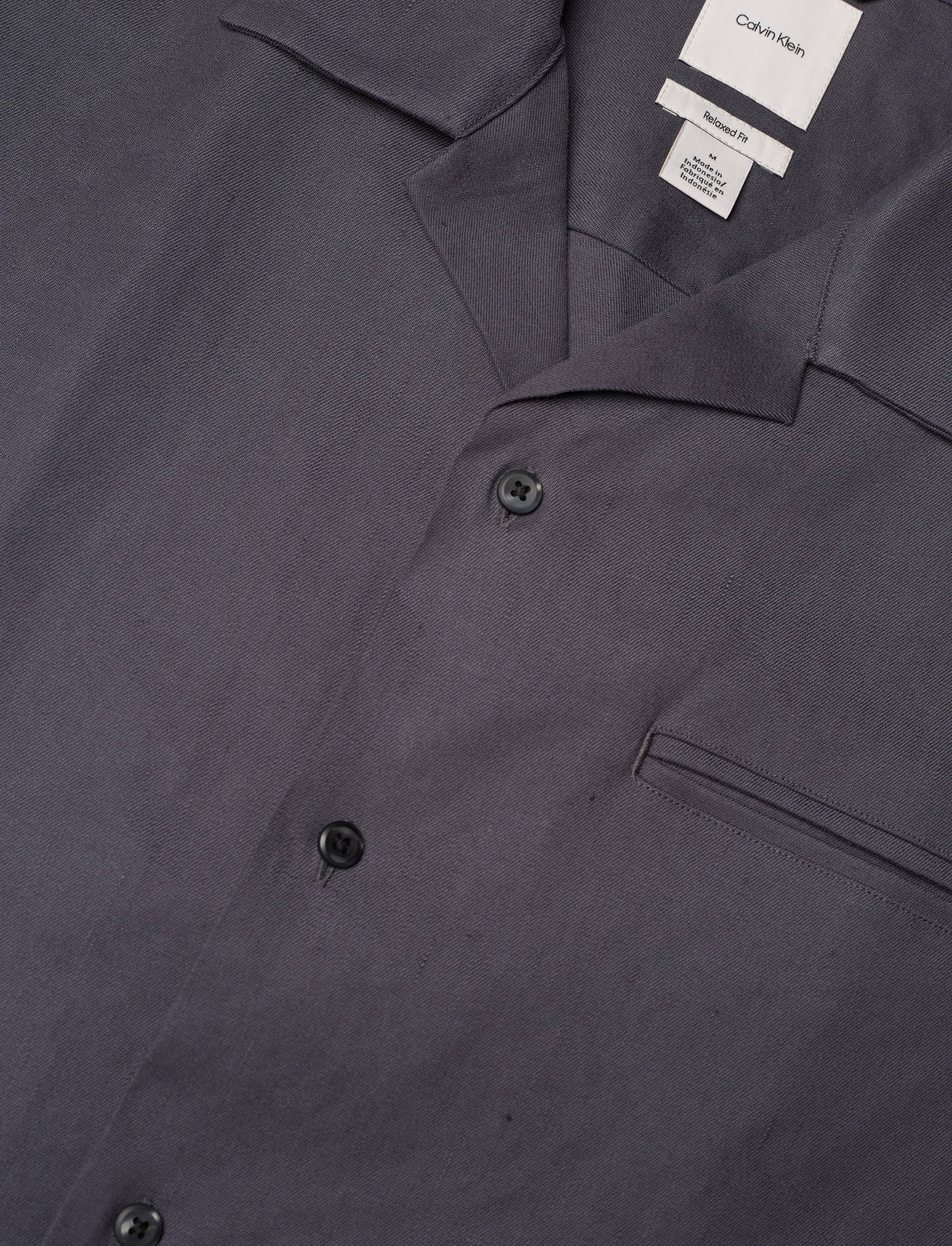 Calvin Klein - SS LINEN LYOCELL CAMP RELAXED SH - lininiai marškiniai - ebony - 3