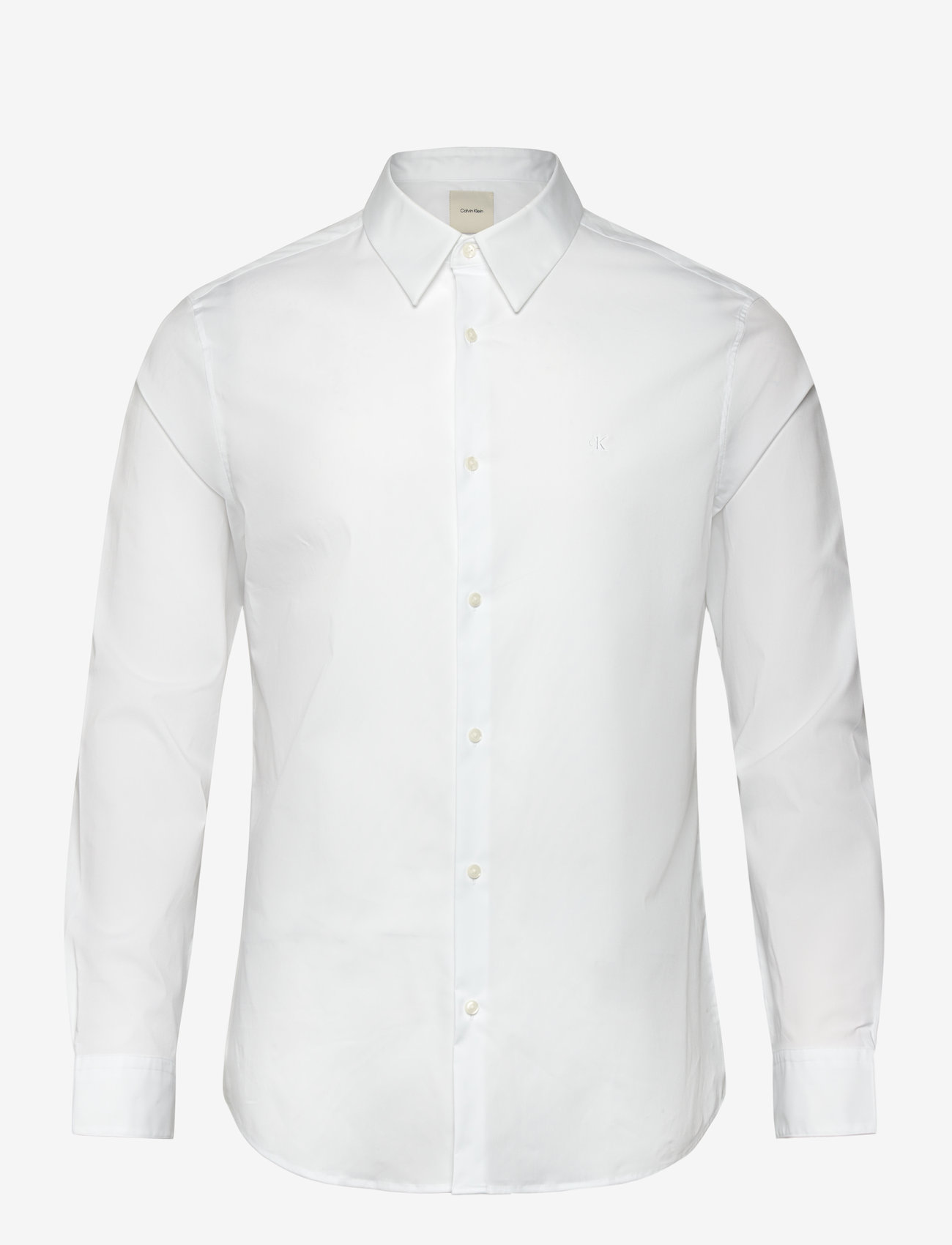 Calvin Klein - LS SOLID STRETCH SLIM SHIRT - business skjorter - brilliant white - 0