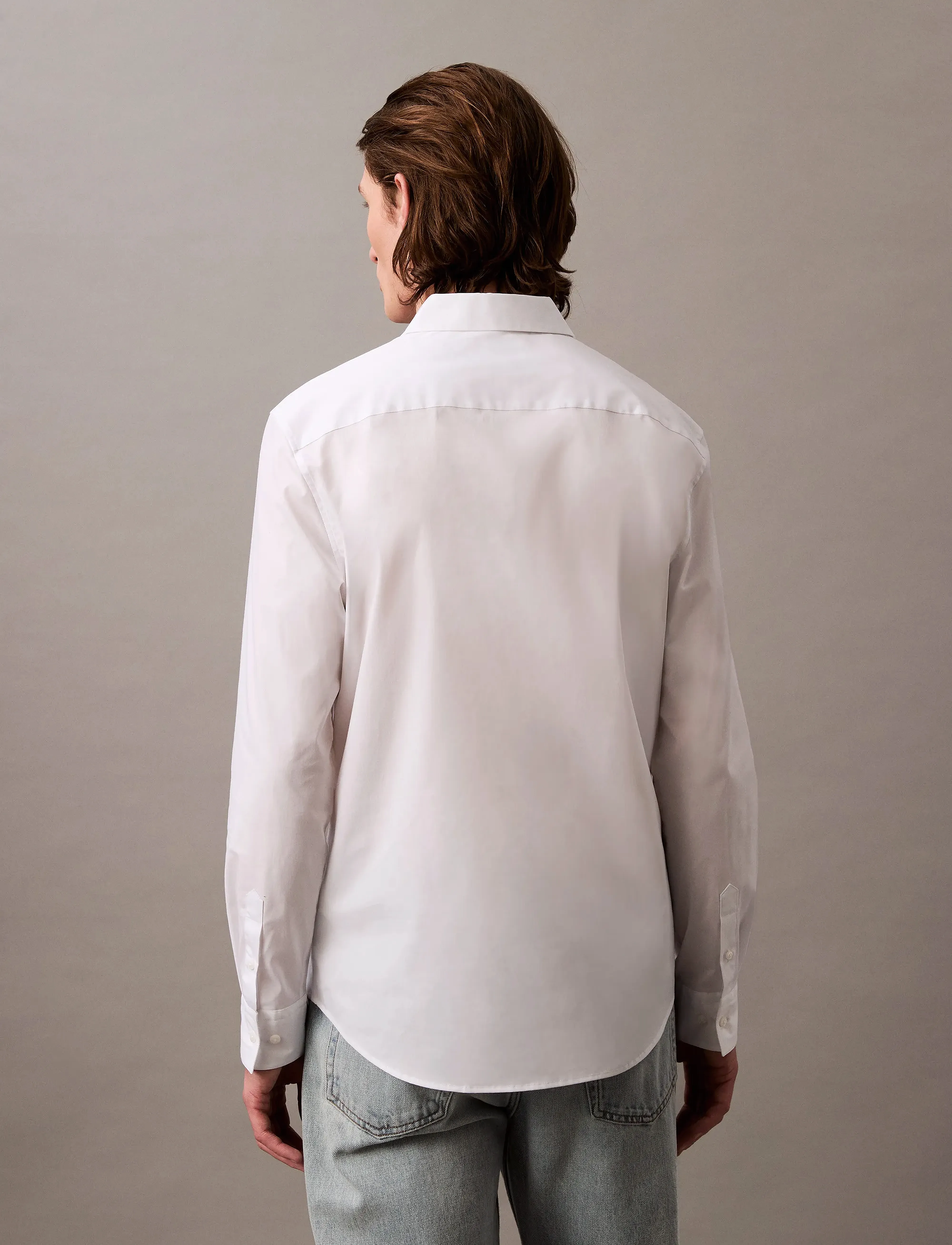 Calvin Klein - LS SOLID STRETCH SLIM SHIRT - formelle hemden - brilliant white - 3