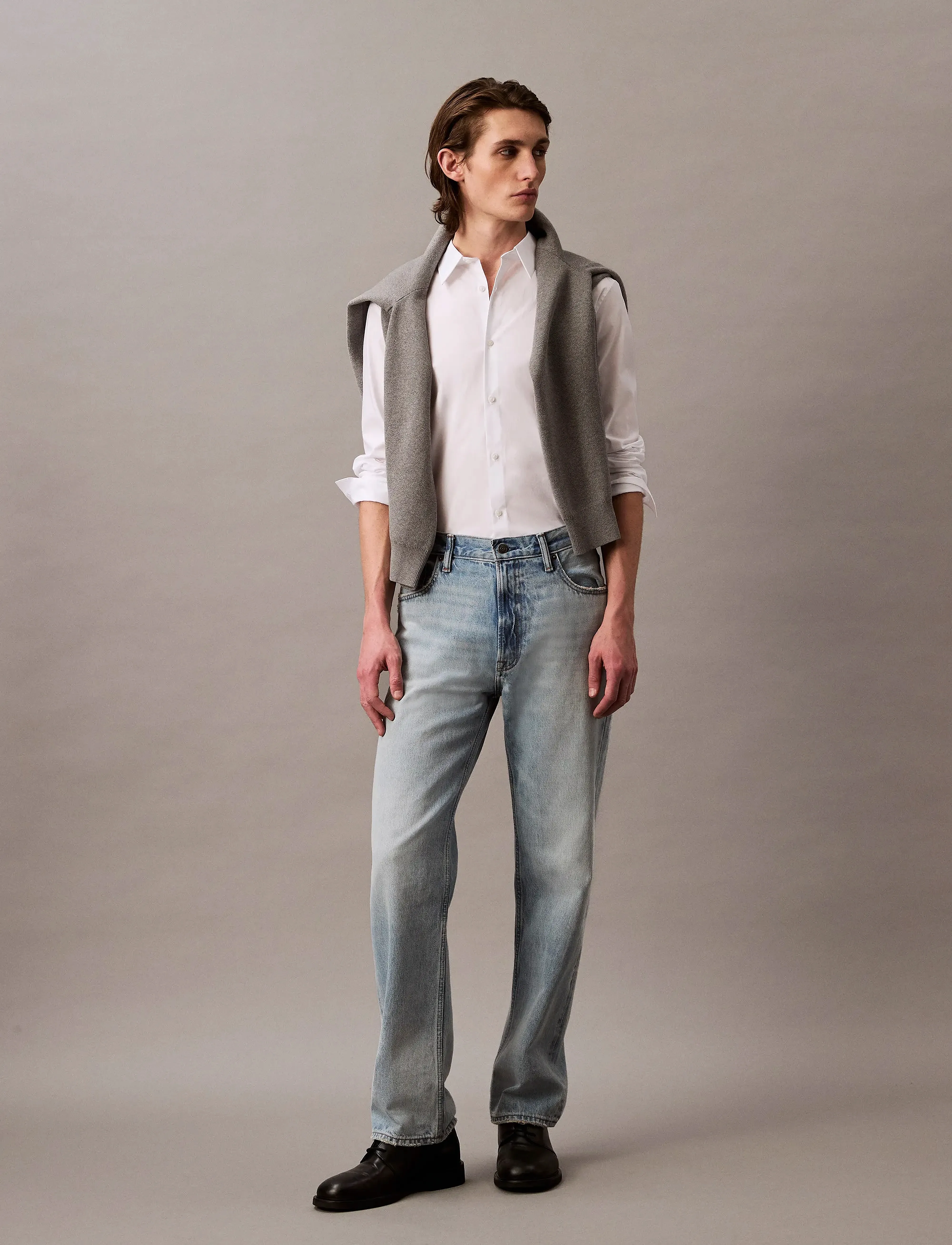 Calvin Klein - LS SOLID STRETCH SLIM SHIRT - formelle hemden - brilliant white - 5