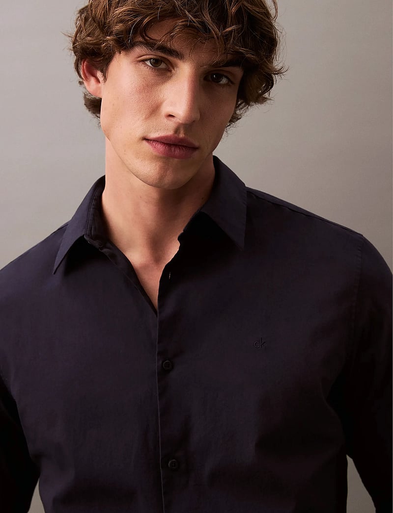 Calvin Klein - LS SOLID STRETCH SLIM SHIRT - formelle skjorter - dark sapphire - 3