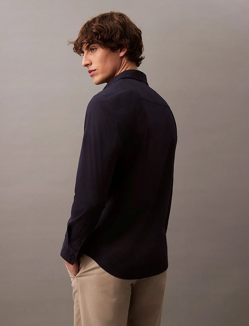 Calvin Klein - LS SOLID STRETCH SLIM SHIRT - formelle skjorter - dark sapphire - 4