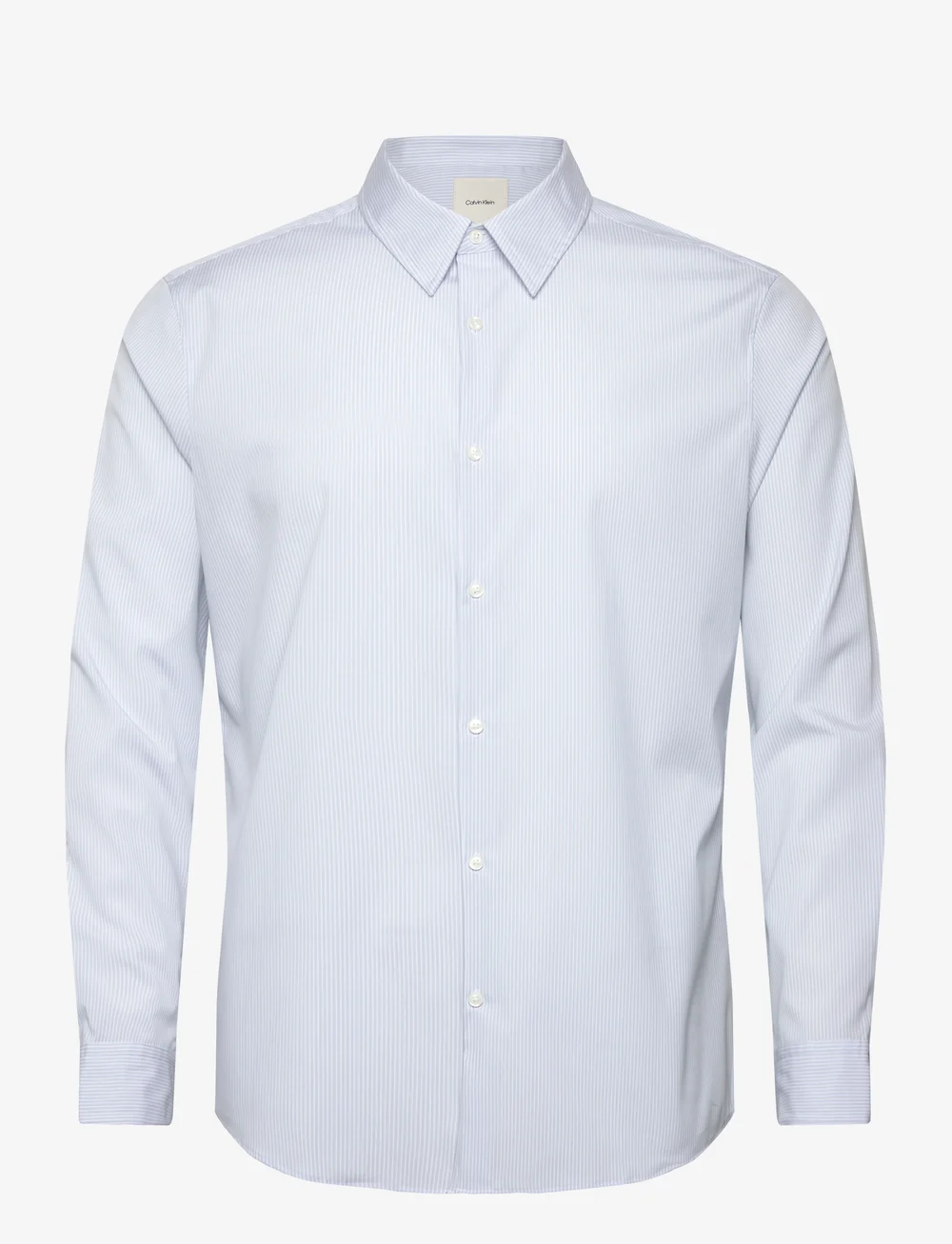 Calvin Klein - LS THIN STRIPE SUPIMA STRETCH SL - gestreifte hemden - niagara mist - 1