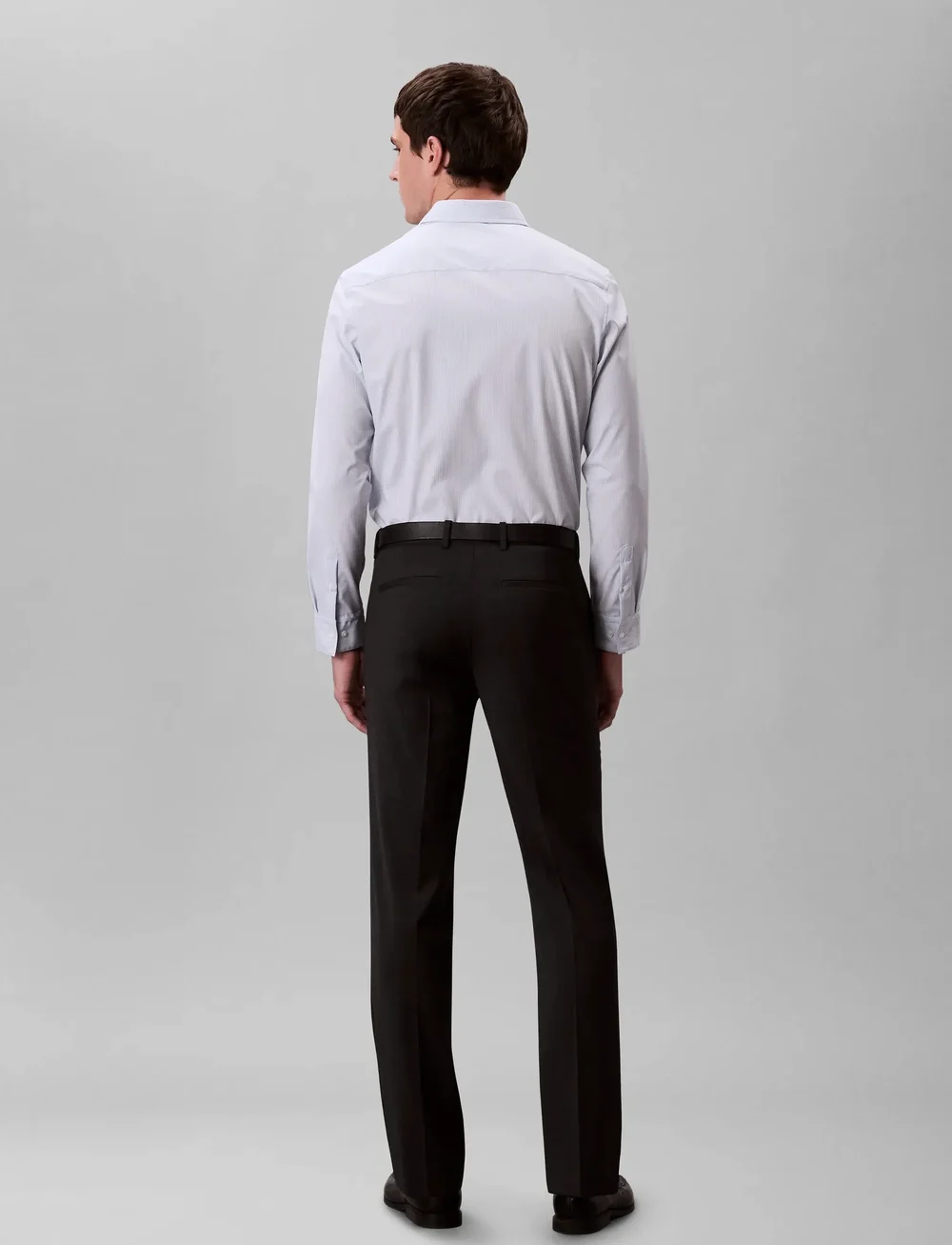 Calvin Klein - LS THIN STRIPE SUPIMA STRETCH SL - gestreifte hemden - niagara mist - 4