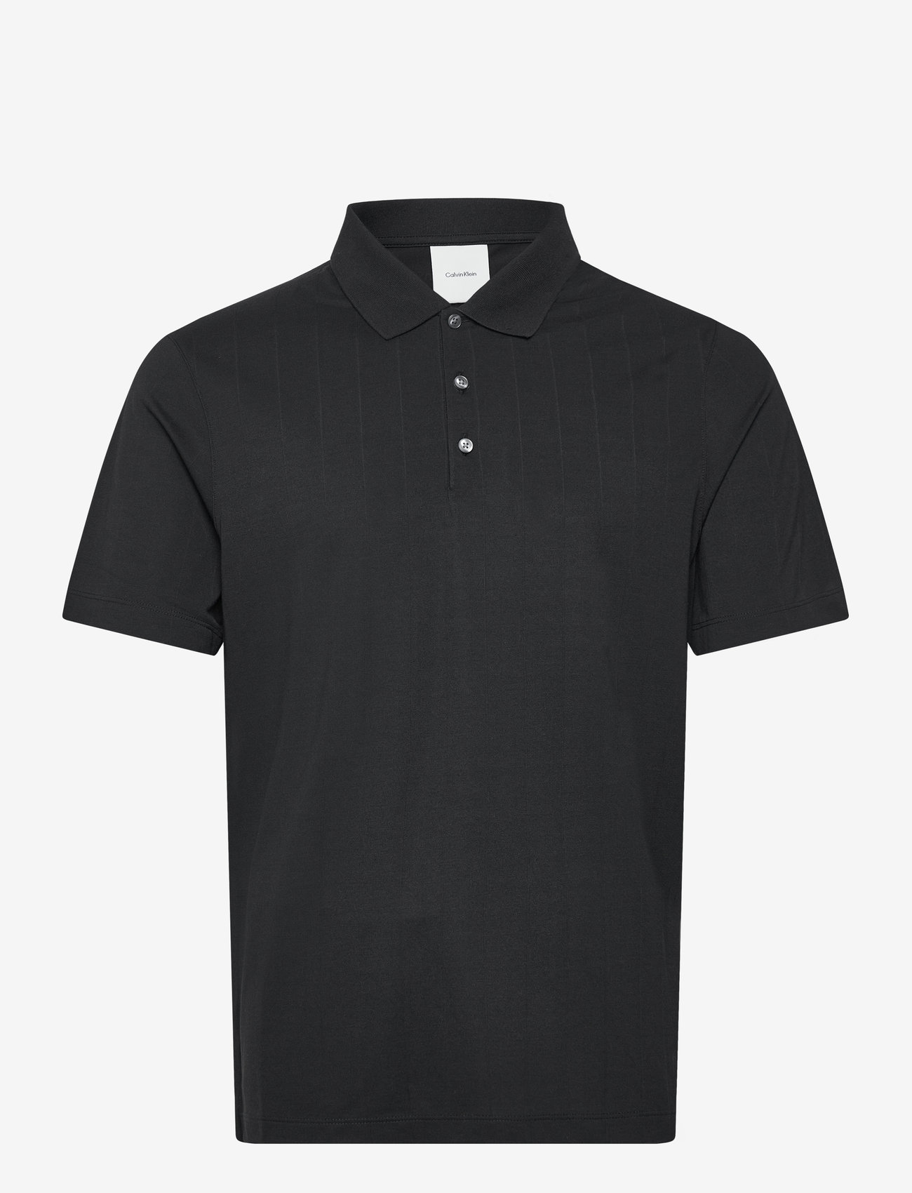 Calvin Klein - SS STRIPE STRECH JACQUARD POLO - kortærmede poloer - black - 1
