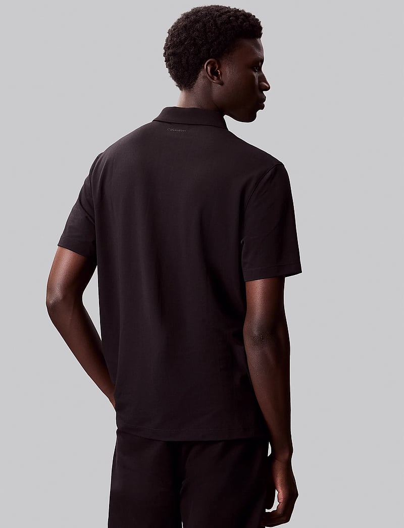 Calvin Klein - SS STRIPE STRECH JACQUARD POLO - kortærmede poloer - black - 4