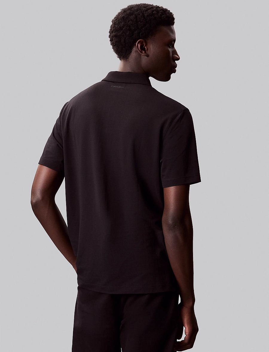 Calvin Klein - SS STRIPE STRECH JACQUARD POLO - stutterma pólóbolir - black - 4