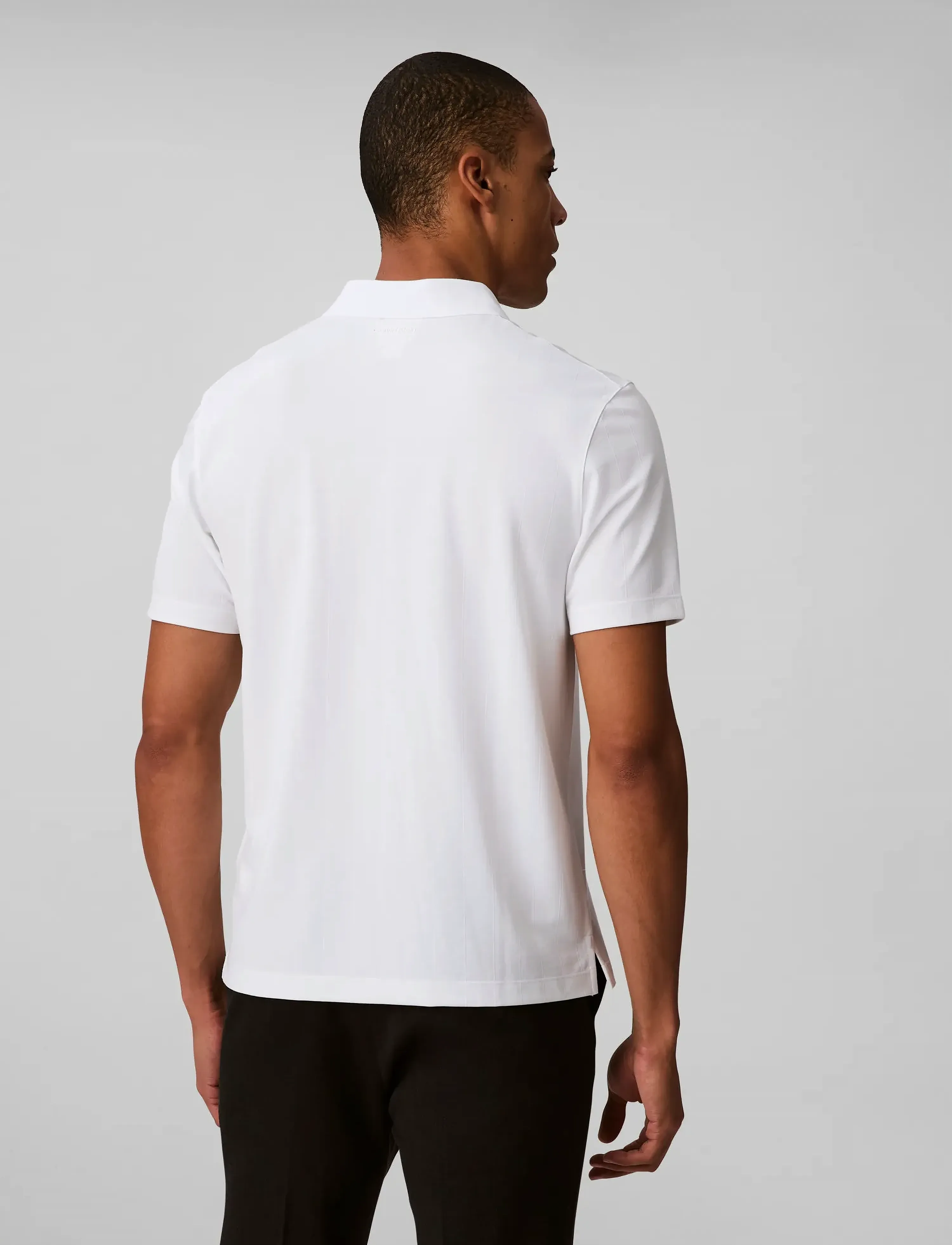 Calvin Klein Ss Stripe Strech Jacquard Polo pikéer herr – bild 3