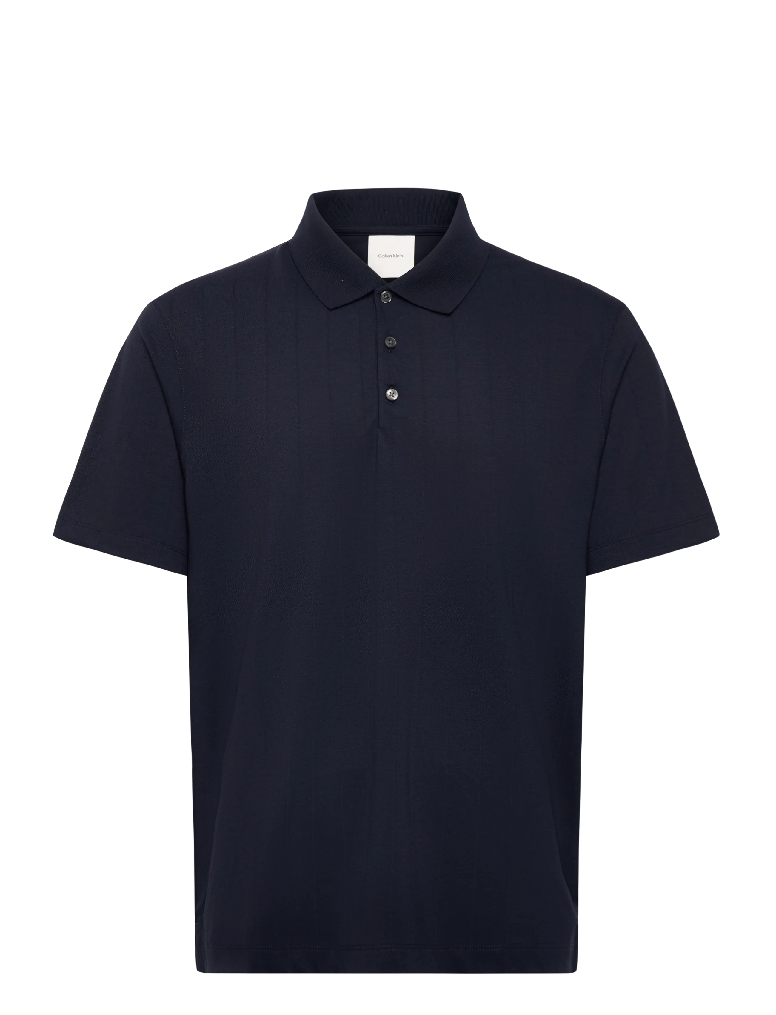 CALVIN KLEIN Ss Stripe Strech Jacquard Polo Navy - S - Herren