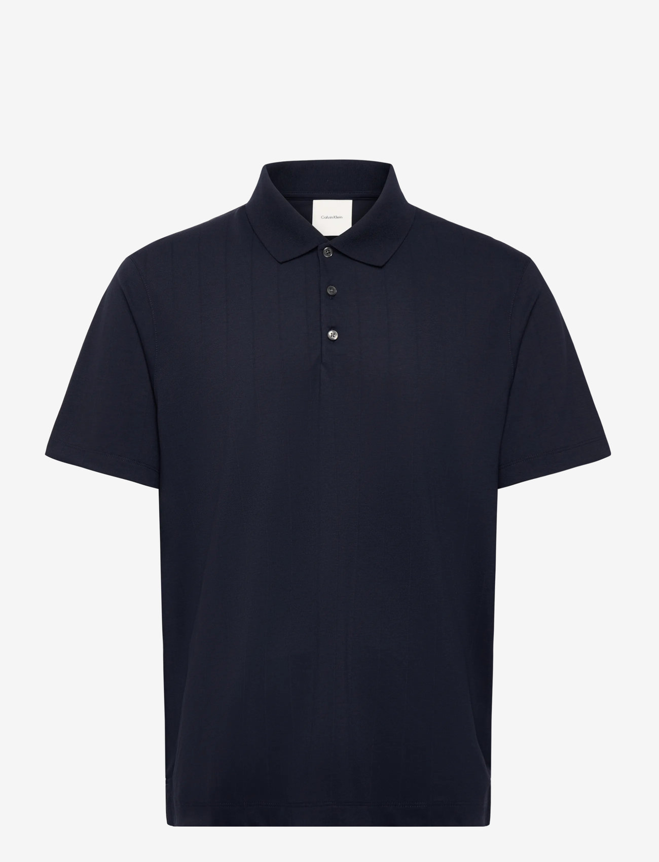 Calvin Klein - SS STRIPE STRECH JACQUARD POLO - kortærmede poloer - dark sapphire - 1