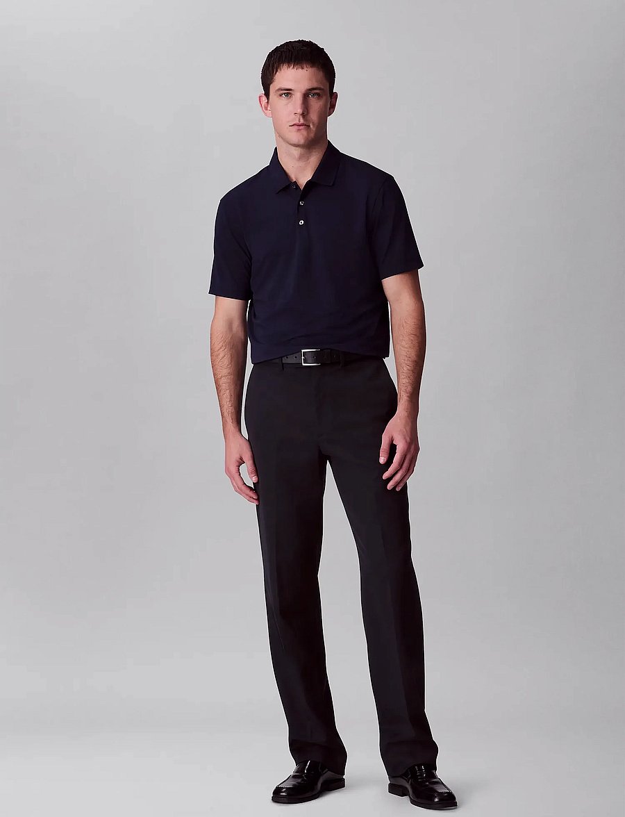 Calvin Klein - SS STRIPE STRECH JACQUARD POLO - short-sleeved polos - dark sapphire - 3