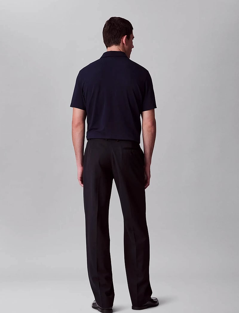 Calvin Klein - SS STRIPE STRECH JACQUARD POLO - kortærmede poloer - dark sapphire - 4