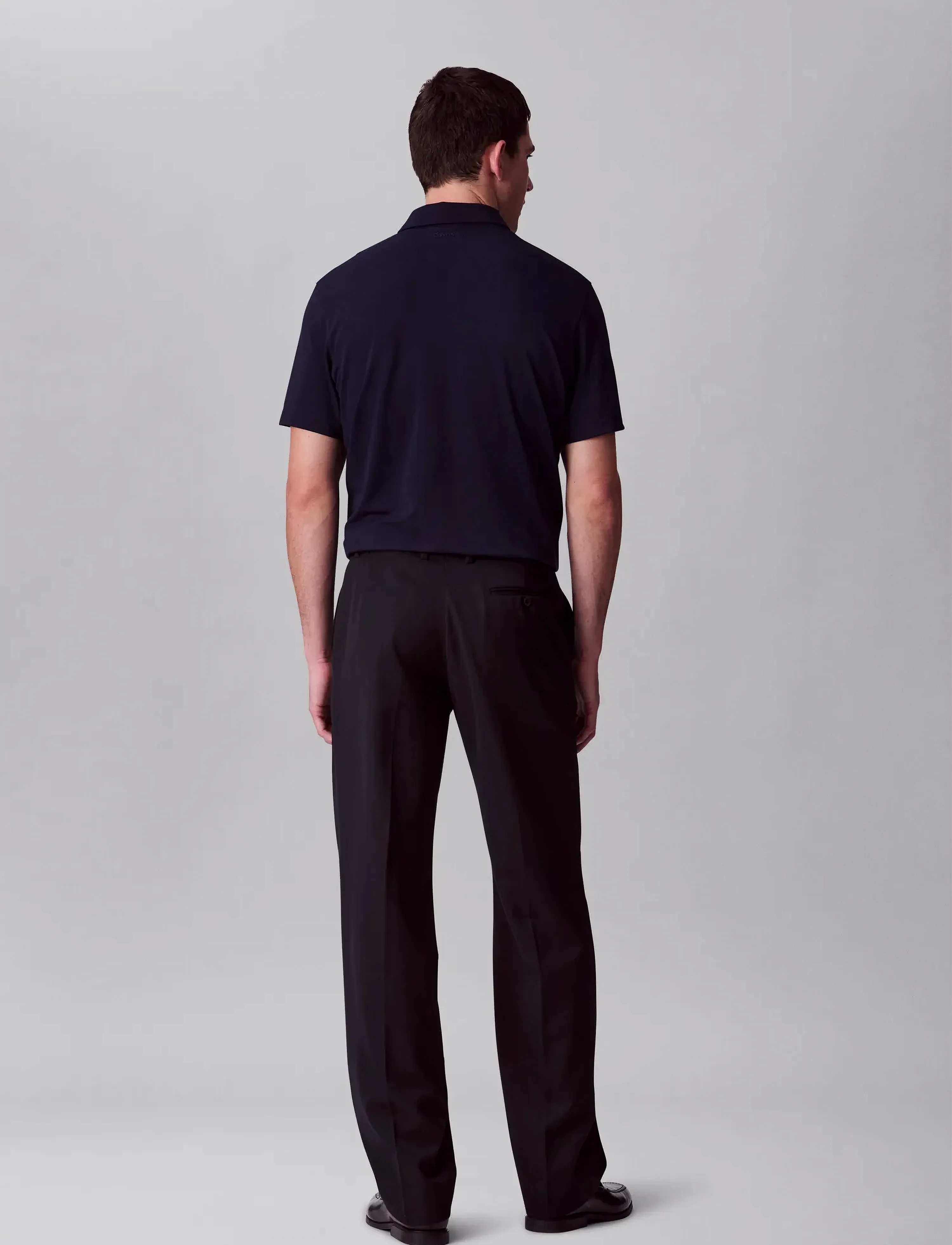 Calvin Klein - SS STRIPE STRECH JACQUARD POLO - short-sleeved polos - dark sapphire - 4