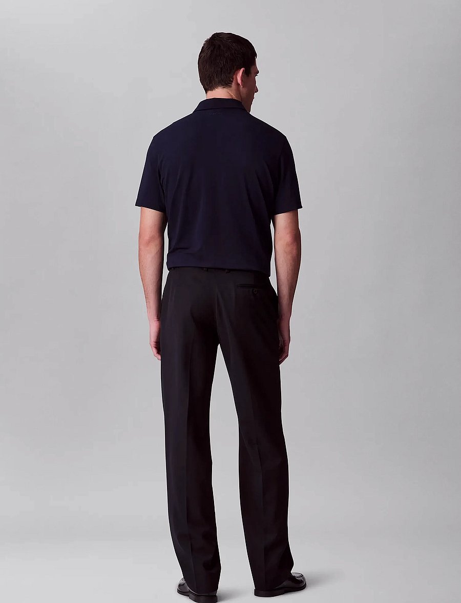 Calvin Klein - SS STRIPE STRECH JACQUARD POLO - short-sleeved polos - dark sapphire - 4