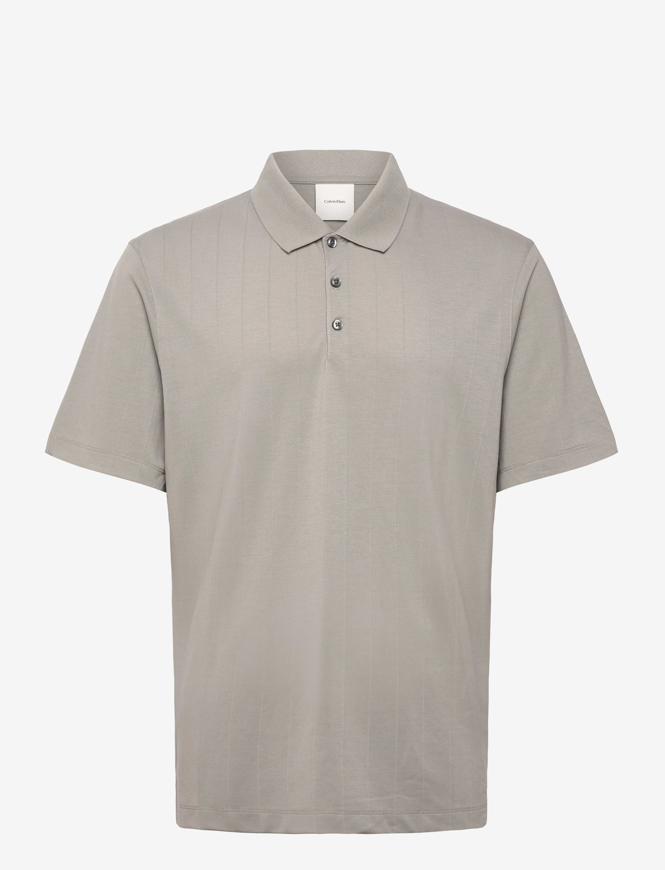 Calvin Klein - SS STRIPE STRECH JACQUARD POLO - kurzärmelig - mourning dove - 1