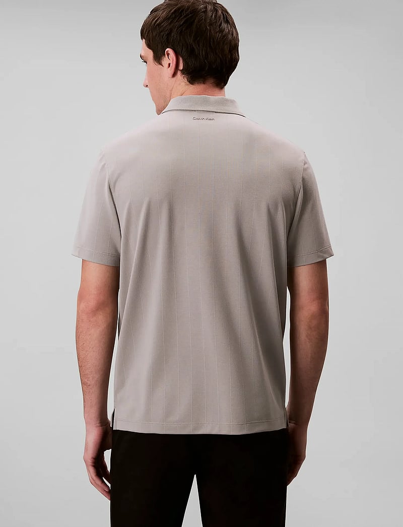 Calvin Klein - SS STRIPE STRECH JACQUARD POLO - kurzärmelig - mourning dove - 4