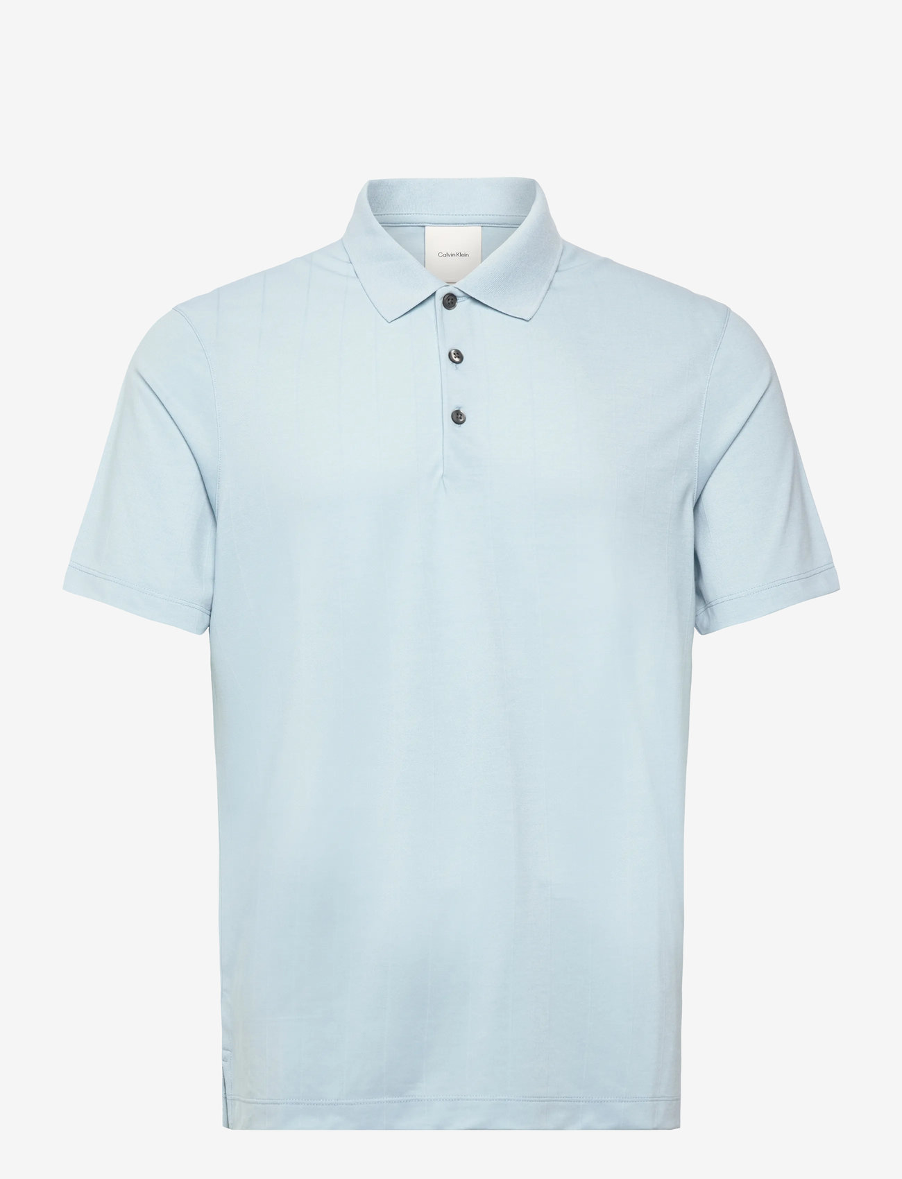 Calvin Klein - SS STRIPE STRECH JACQUARD POLO - kortærmede poloer - winter sky - 1