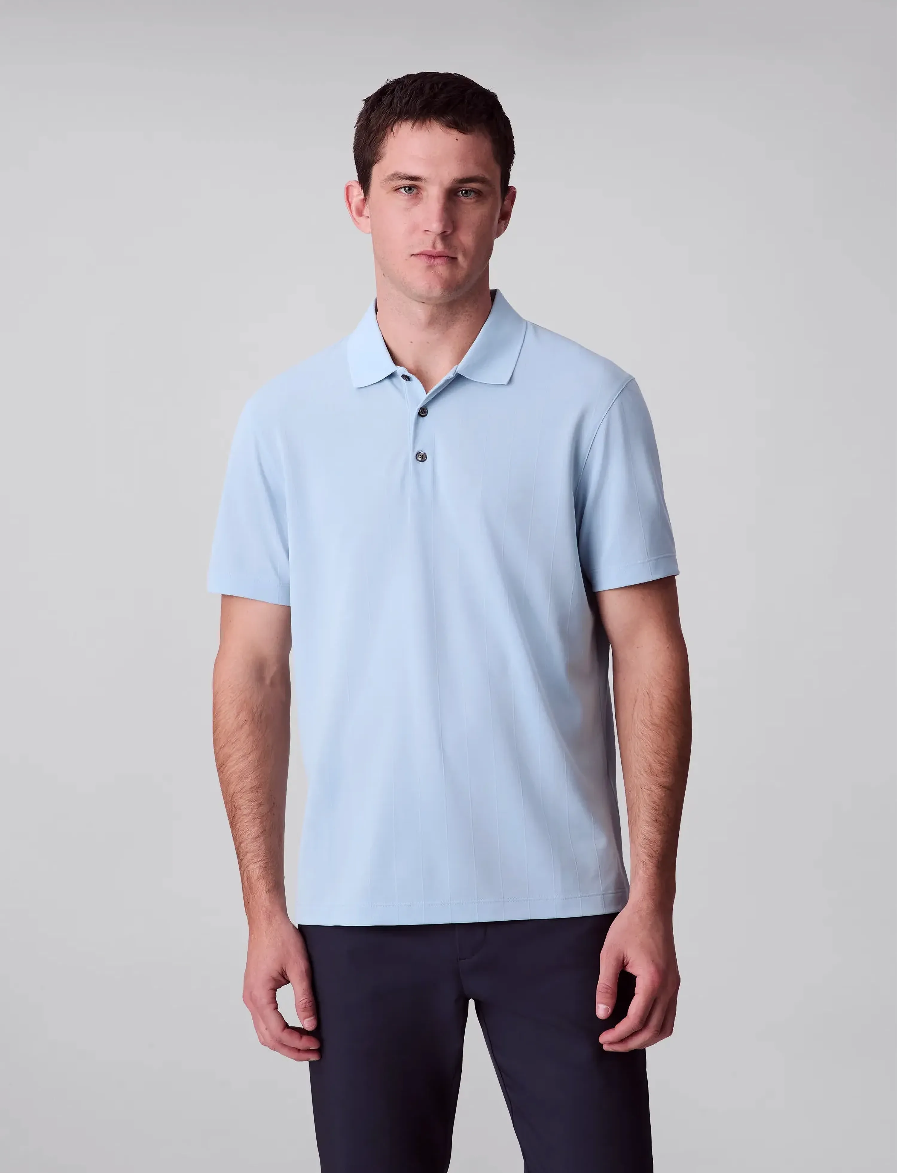 Calvin Klein SS STRIPE STRECH JACQUARD POLO - Pikéer - WINTER SKY / blue