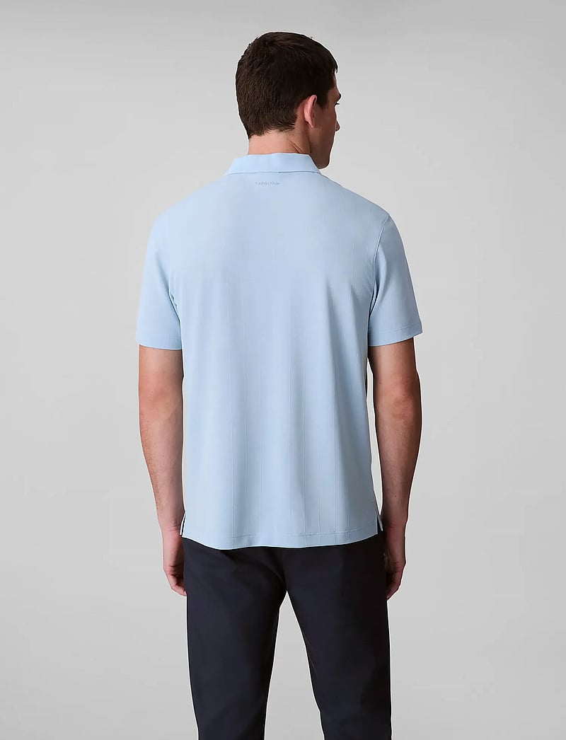 Calvin Klein - SS STRIPE STRECH JACQUARD POLO - kortærmede poloer - winter sky - 4