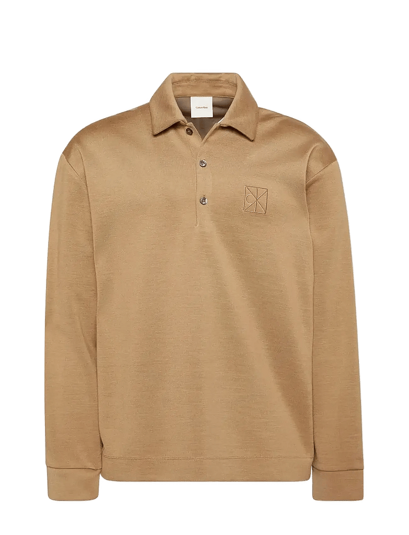 Calvin Klein - LS Stretch Wool Blend Interlock - pikkade varrukatega polod - lead gray - 1