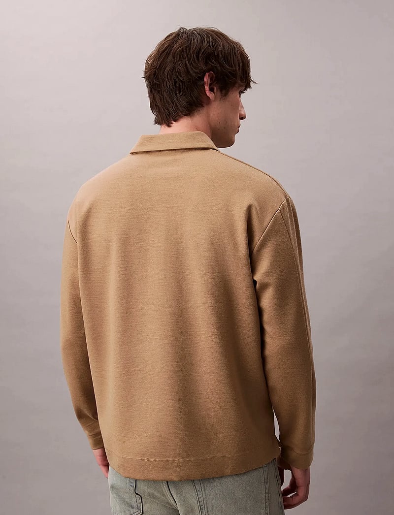 Calvin Klein - LS Stretch Wool Blend Interlock - pikkade varrukatega polod - lead gray - 2