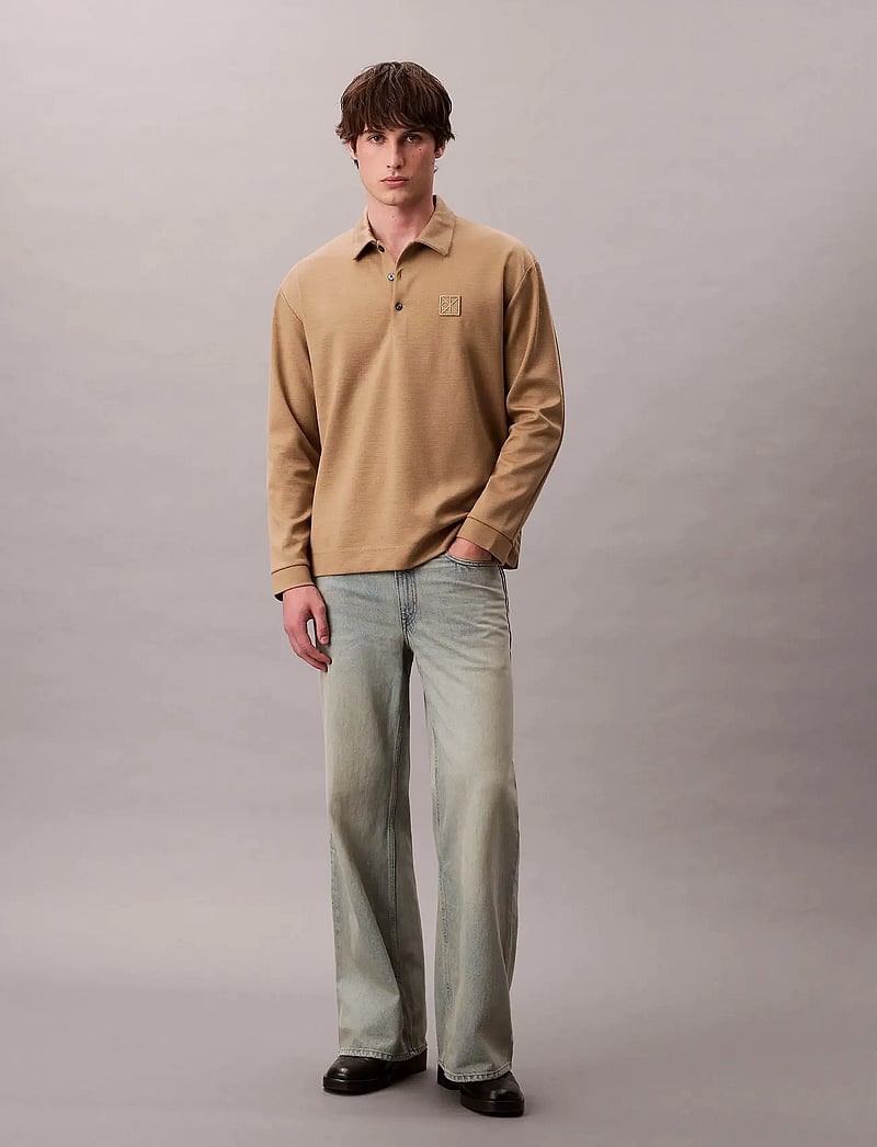 Calvin Klein - LS Stretch Wool Blend Interlock - pikkade varrukatega polod - lead gray - 3