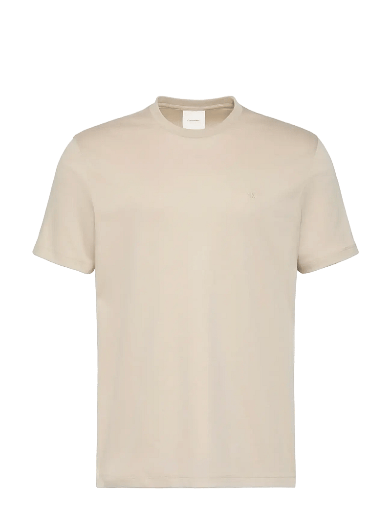Calvin Klein - SS SUPIMA CHEST EMB CREWNECK TEE - short-sleeved t-shirts - ancient marble - 1