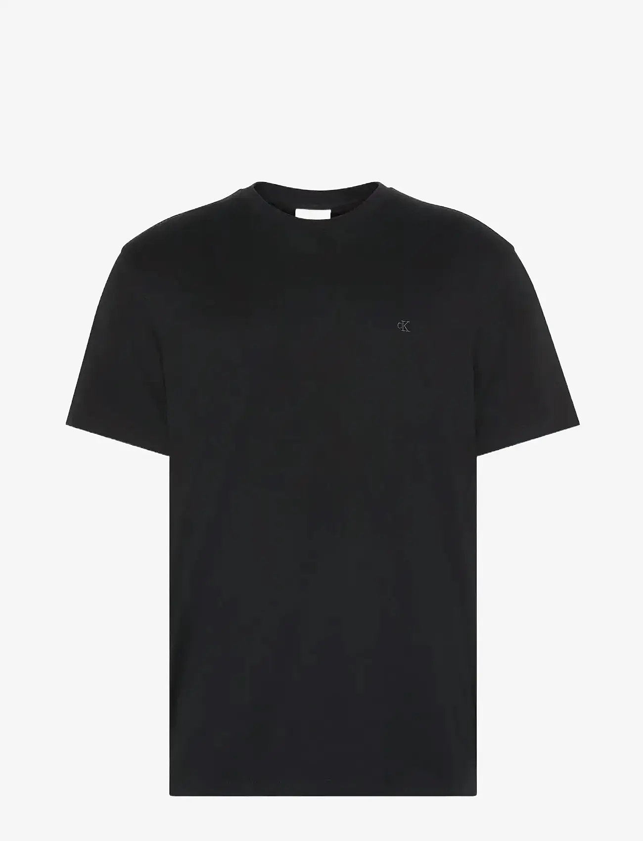 Calvin Klein - SS SUPIMA CHEST EMB CREWNECK TEE - kortærmede t-shirts - black - 1
