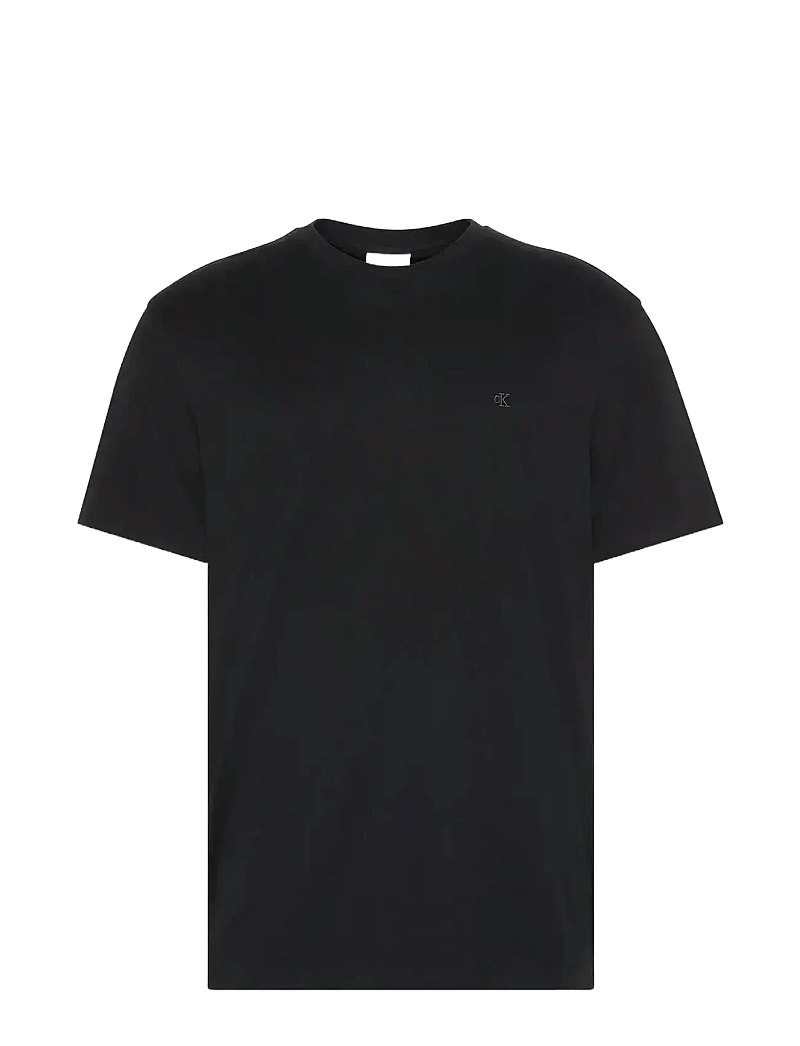 Calvin Klein - SS SUPIMA CHEST EMB CREWNECK TEE - kortærmede t-shirts - black - 1