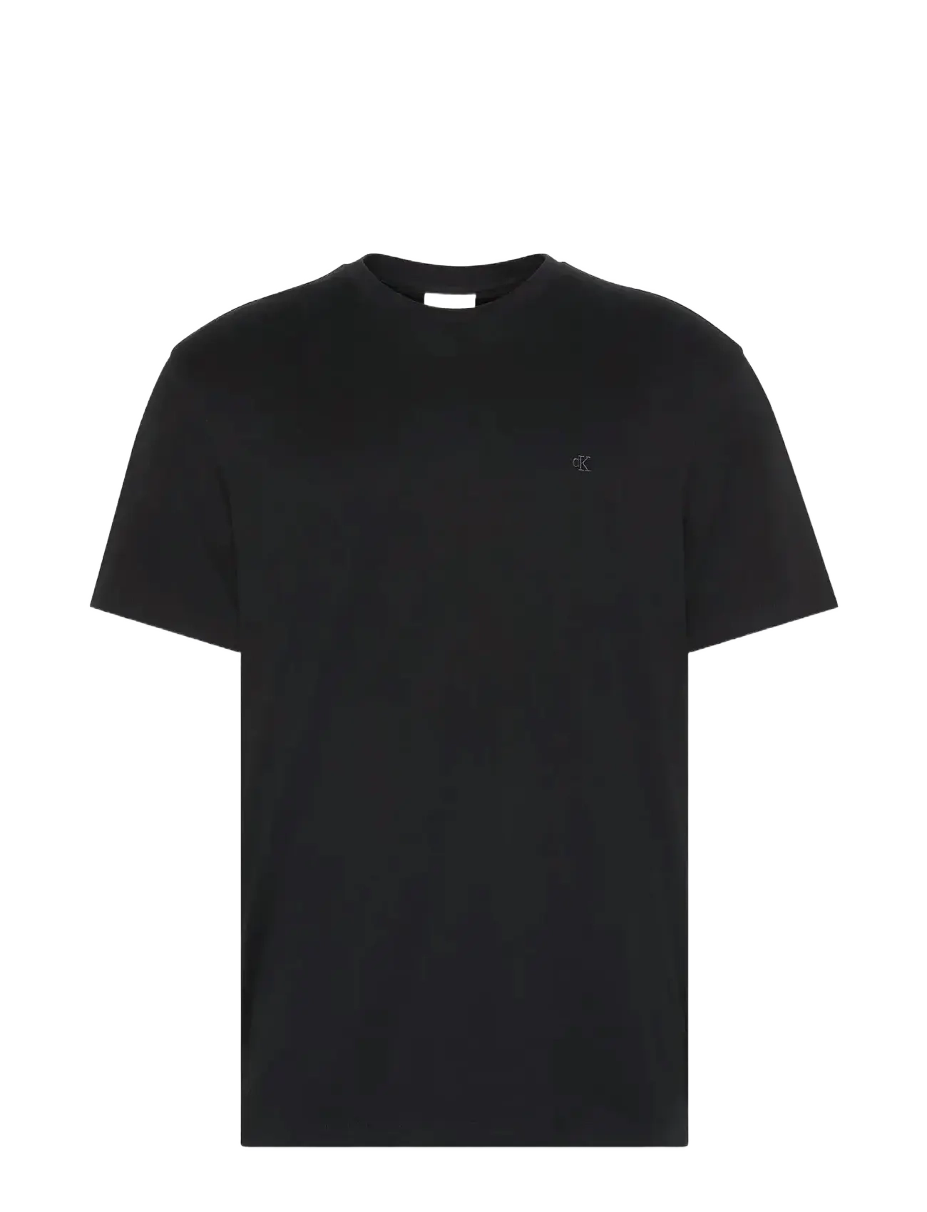 Calvin Klein SS SUPIMA CHEST EMB CREWNECK TEE - T-särgid - BLACK / black
