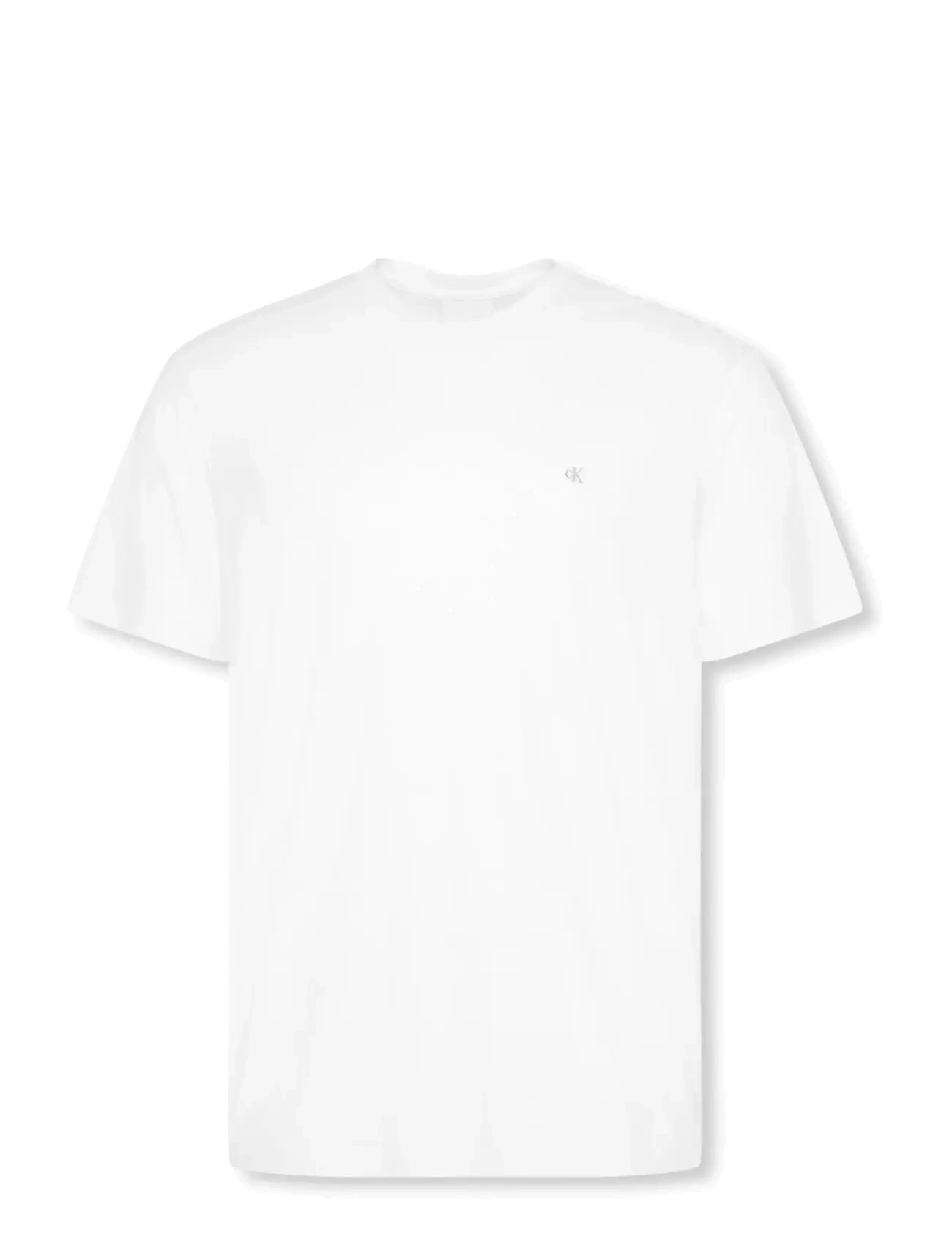 Calvin Klein SS SUPIMA CHEST EMB CREWNECK TEE - T-shirts - BRIGHT WHITE / white