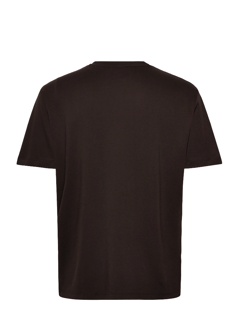Calvin Klein - SS SUPIMA CHEST EMB CREWNECK TEE - short-sleeved t-shirts - chocolate torte - 2