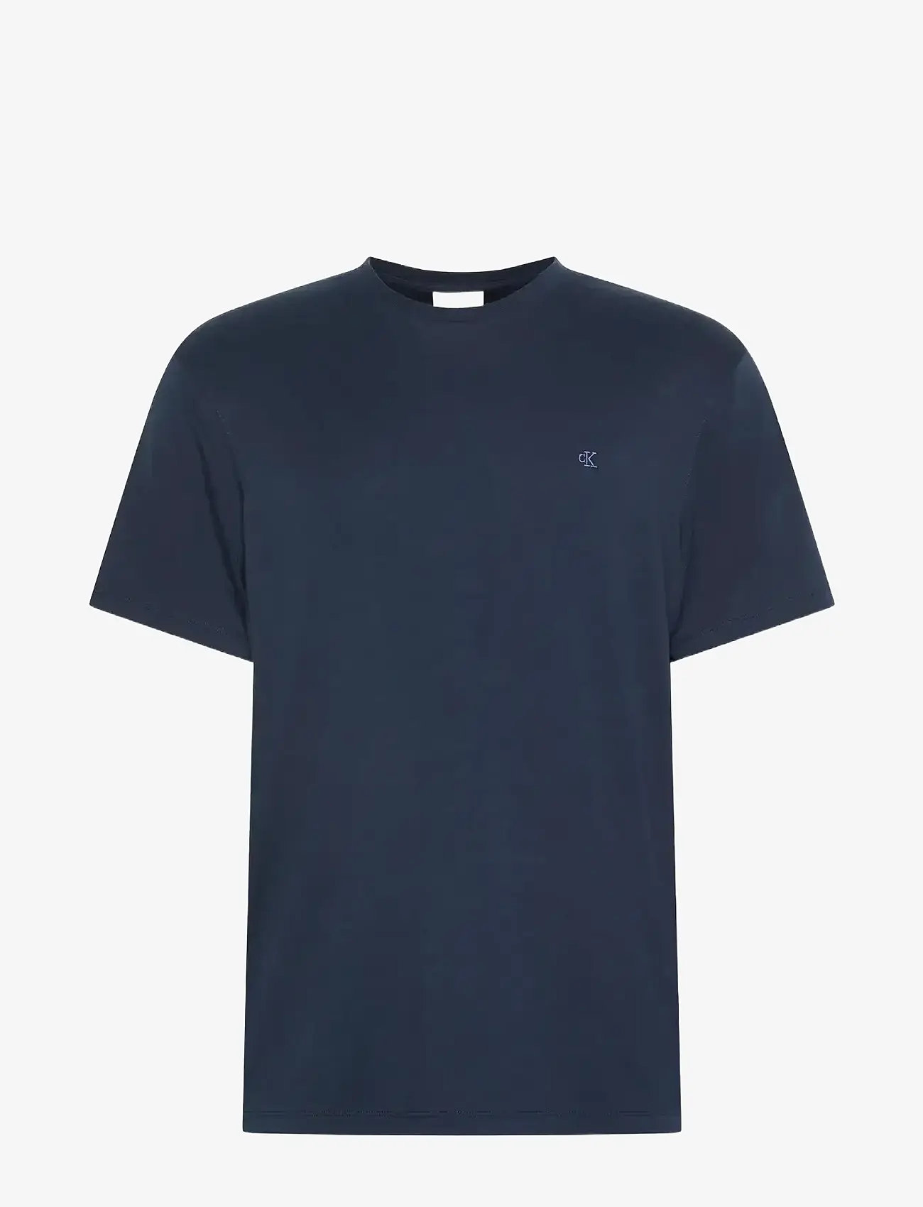 Calvin Klein - SS SUPIMA CHEST EMB CREWNECK TEE - kortärmade t-shirts - dark sapphire - 1