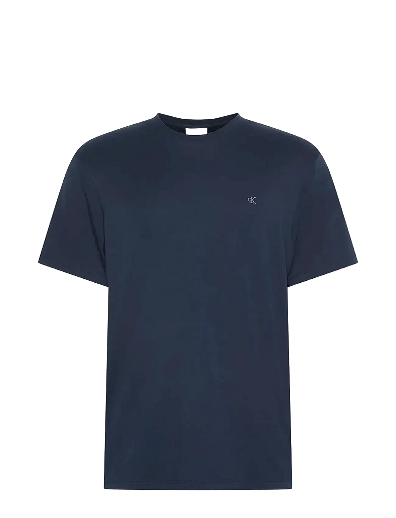 Calvin Klein - SS SUPIMA CHEST EMB CREWNECK TEE - kortärmade t-shirts - dark sapphire - 1