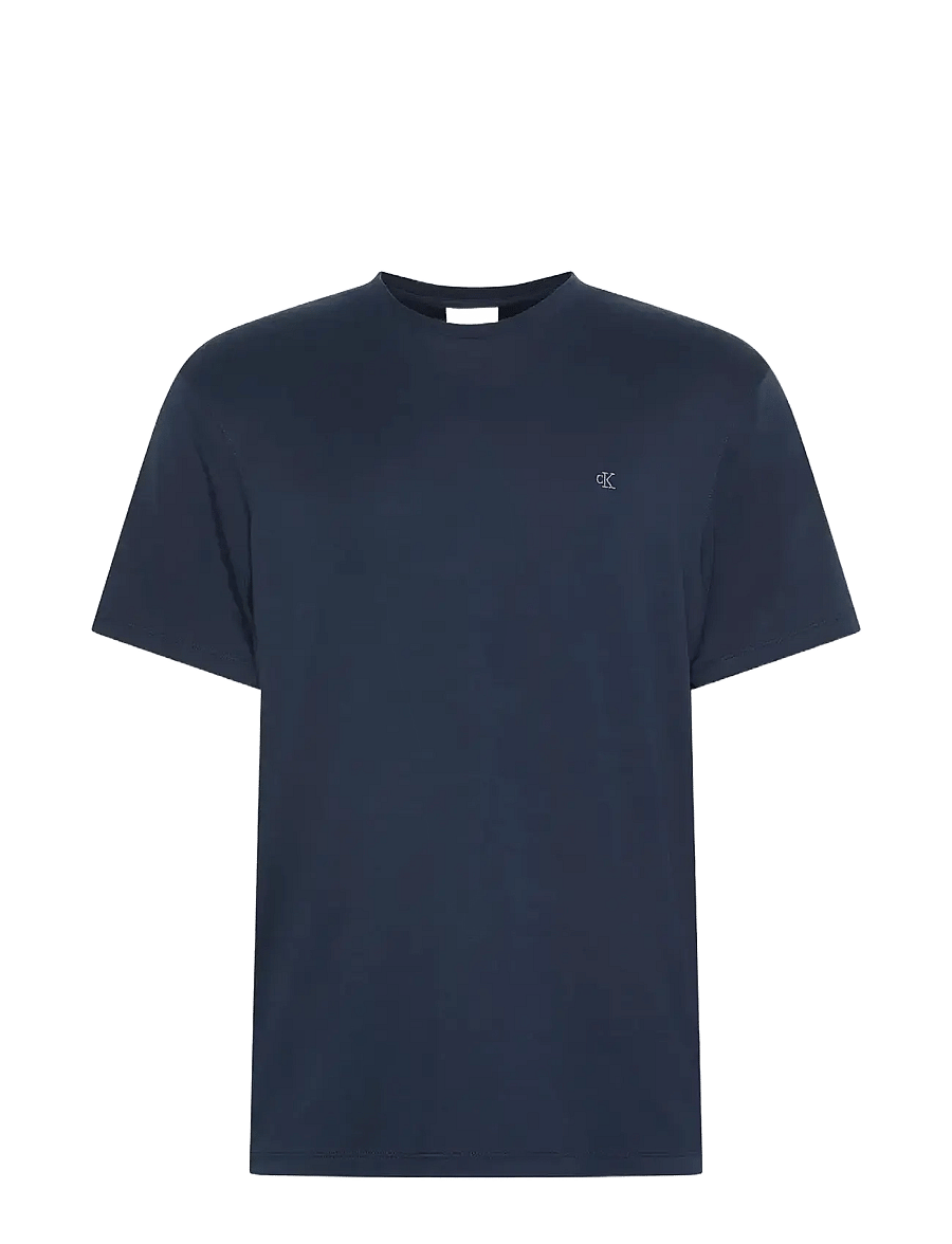 Calvin Klein - SS SUPIMA CHEST EMB CREWNECK TEE - kortärmade t-shirts - dark sapphire - 1