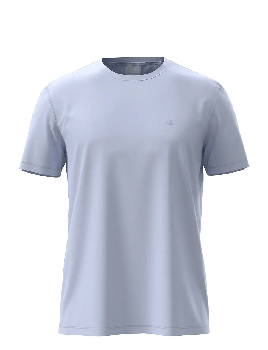 Calvin Klein - SS SUPIMA CHEST EMB CREWNECK TEE - kurzärmelige t-shirts - heavenly iris - 1