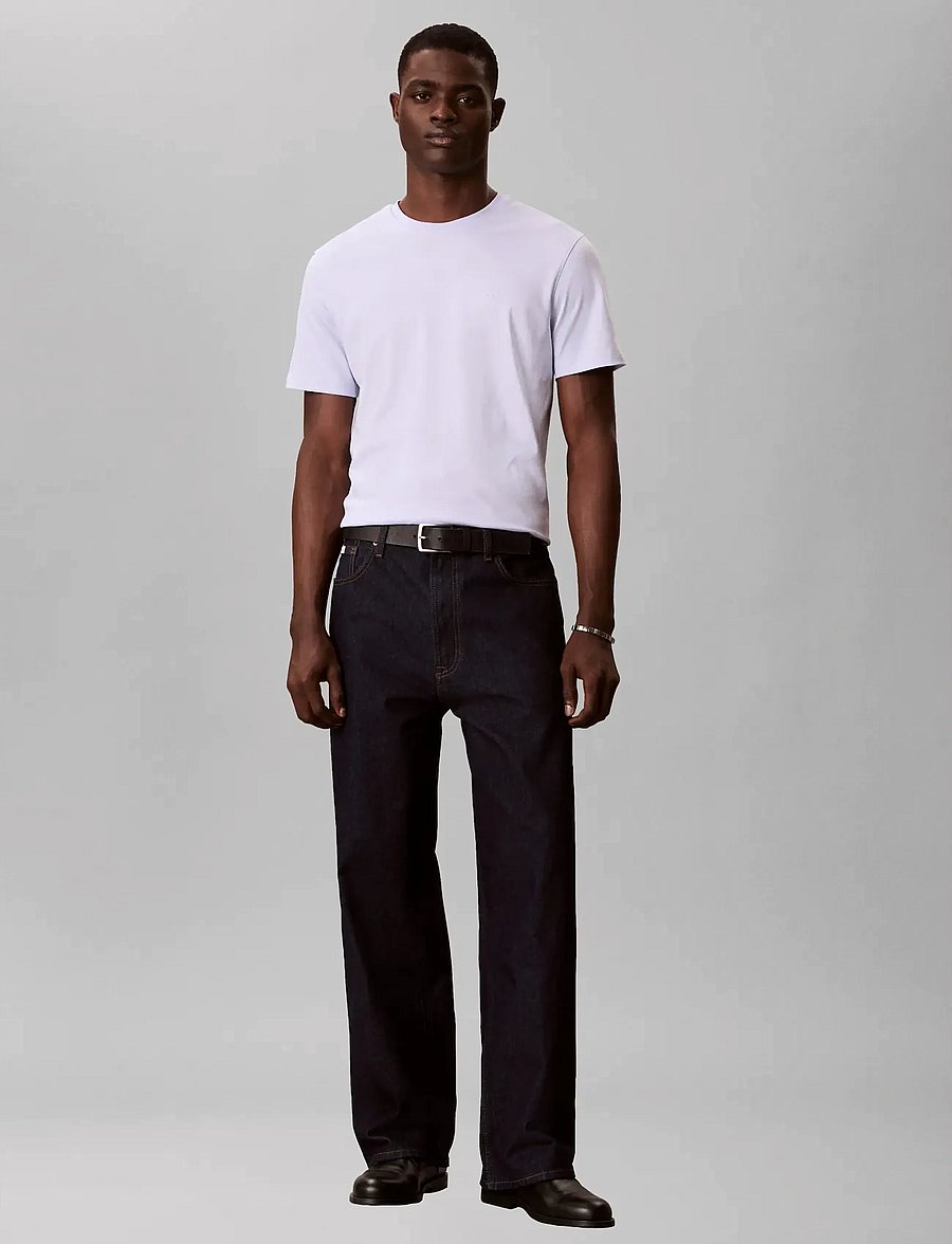 Calvin Klein - SS SUPIMA CHEST EMB CREWNECK TEE - kurzärmelige t-shirts - heavenly iris - 0
