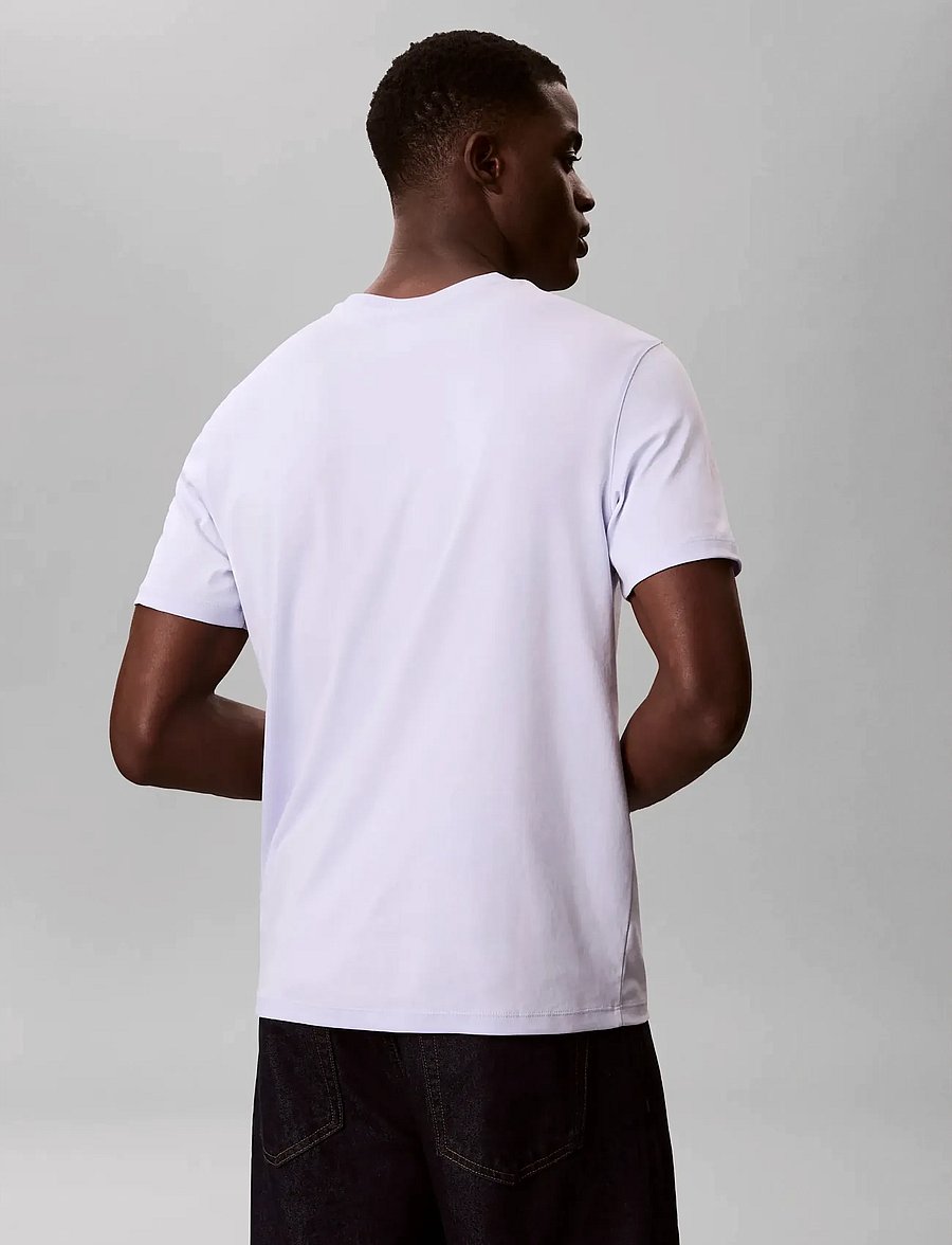 Calvin Klein - SS SUPIMA CHEST EMB CREWNECK TEE - kurzärmelige t-shirts - heavenly iris - 2