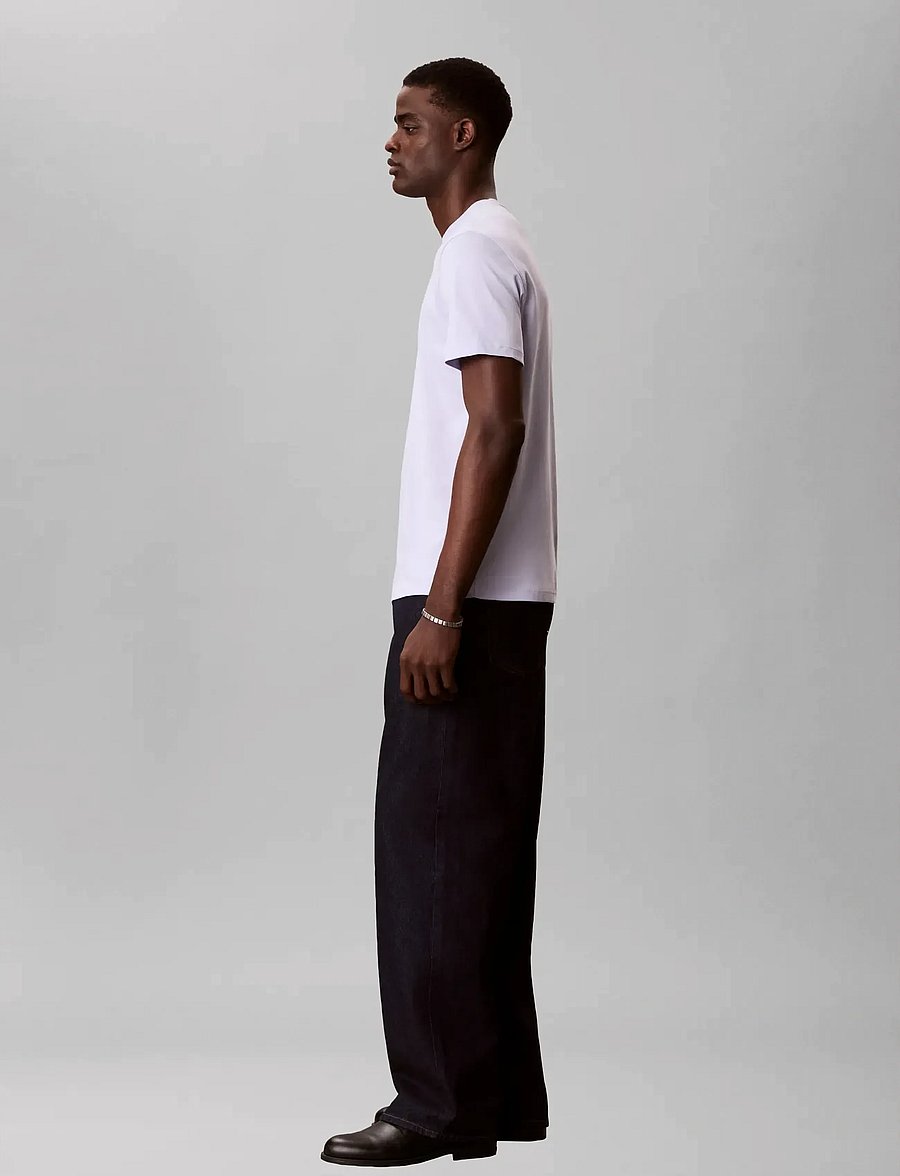 Calvin Klein - SS SUPIMA CHEST EMB CREWNECK TEE - kurzärmelige t-shirts - heavenly iris - 4