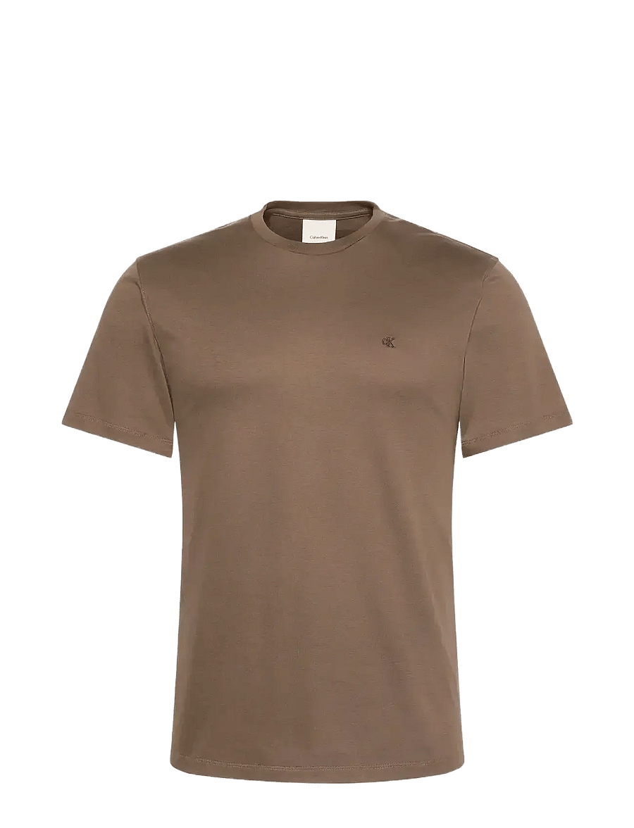 Calvin Klein - SS SUPIMA CHEST EMB CREWNECK TEE - kurzärmelige t-shirts - morel - 1
