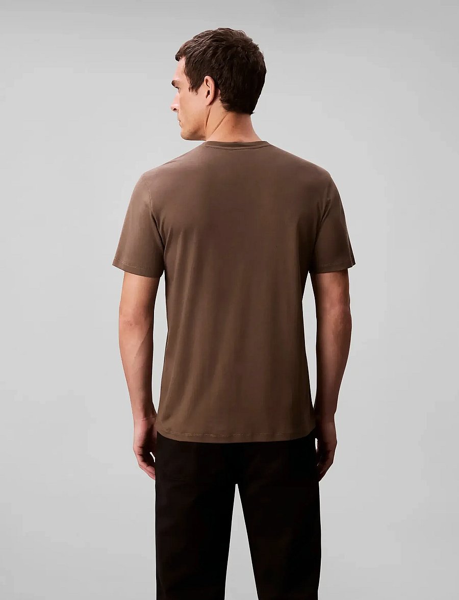 Calvin Klein - SS SUPIMA CHEST EMB CREWNECK TEE - kurzärmelige t-shirts - morel - 3