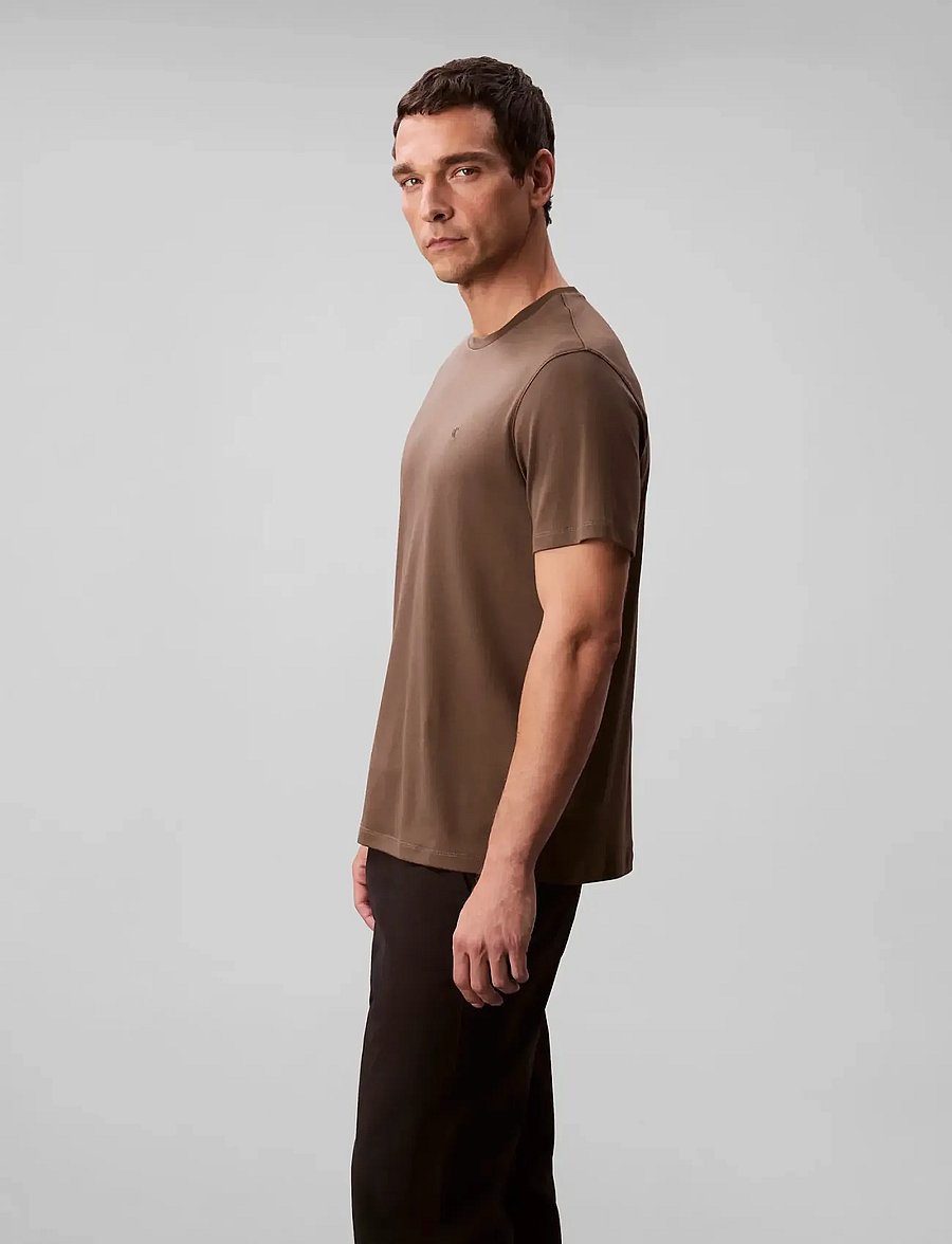 Calvin Klein - SS SUPIMA CHEST EMB CREWNECK TEE - kurzärmelige t-shirts - morel - 5