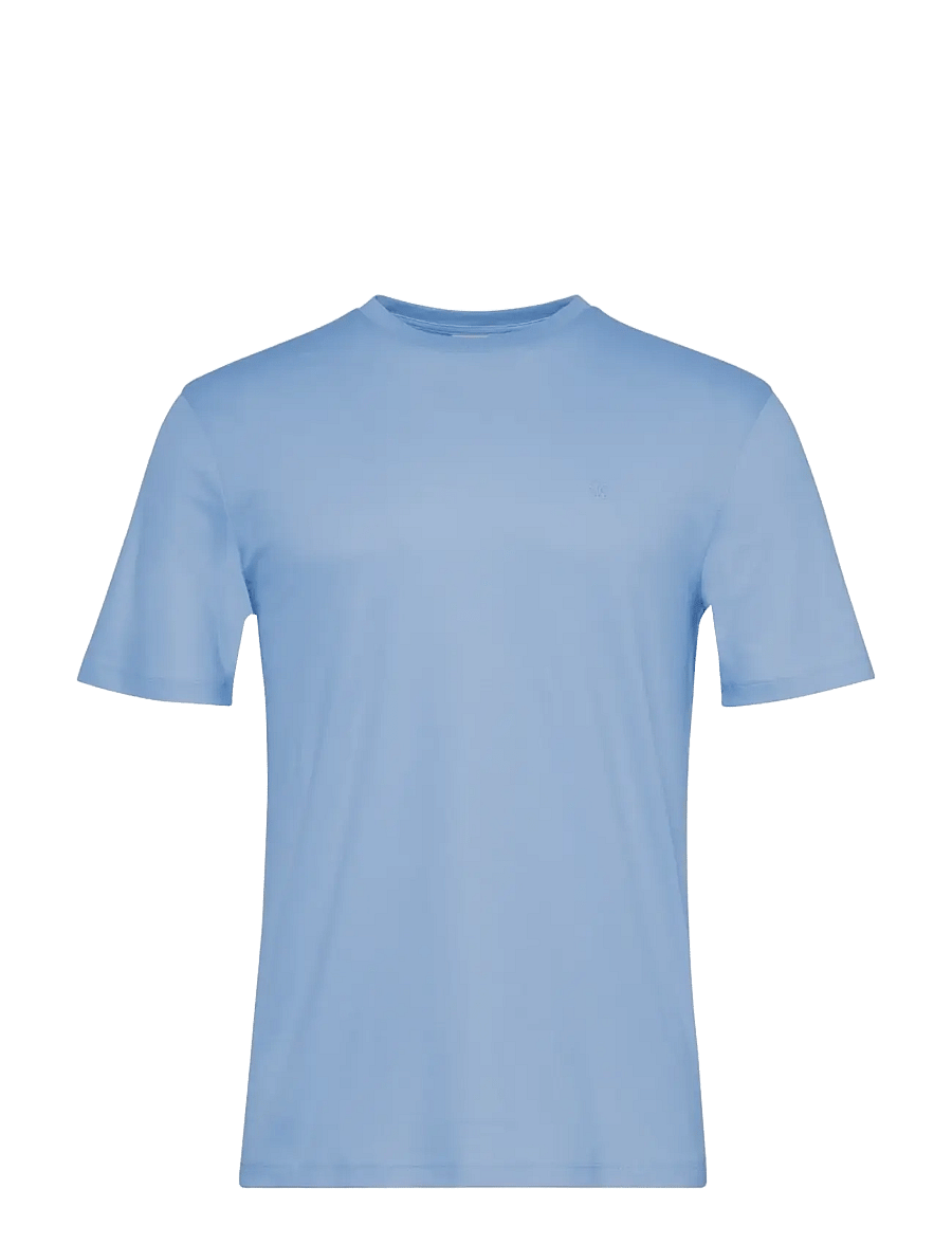 Calvin Klein - SS SUPIMA CHEST EMB CREWNECK TEE - short-sleeved t-shirts - placid blue - 1