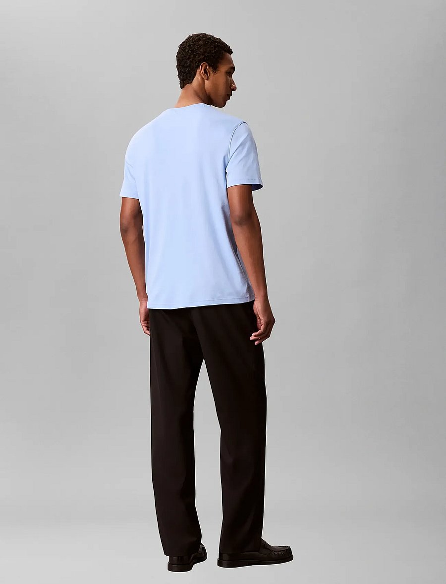 Calvin Klein - SS SUPIMA CHEST EMB CREWNECK TEE - short-sleeved t-shirts - placid blue - 2