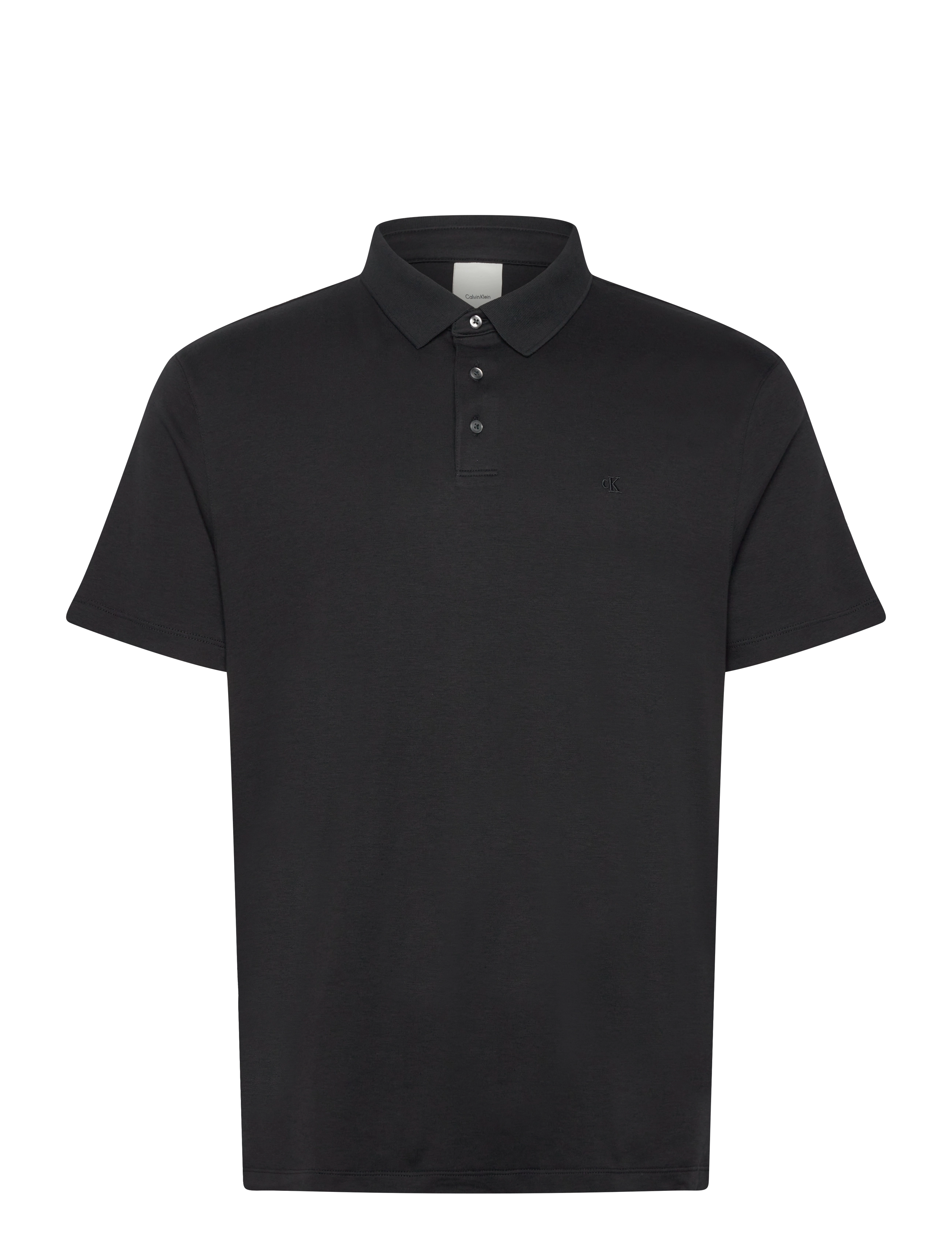 CALVIN KLEIN Ss Supima Chest Emb Polo Schwarz - S - Herren