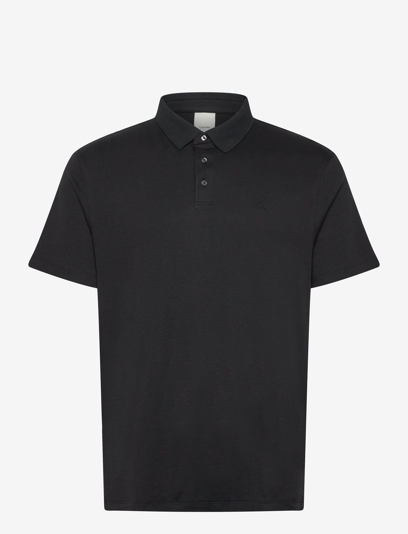 Calvin Klein - SS SUPIMA CHEST EMB POLO - short-sleeved polos - black - 1