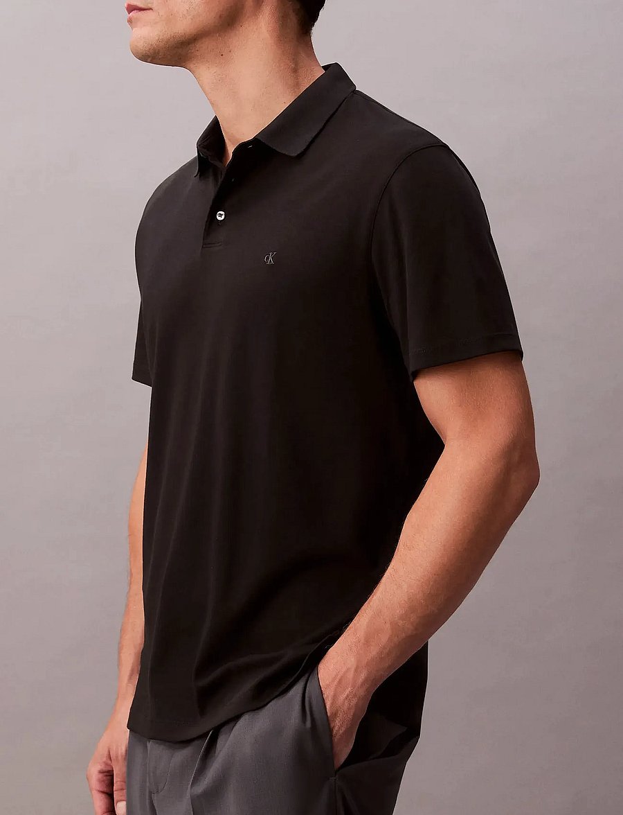Calvin Klein - SS SUPIMA CHEST EMB POLO - kurzärmelig - black - 3