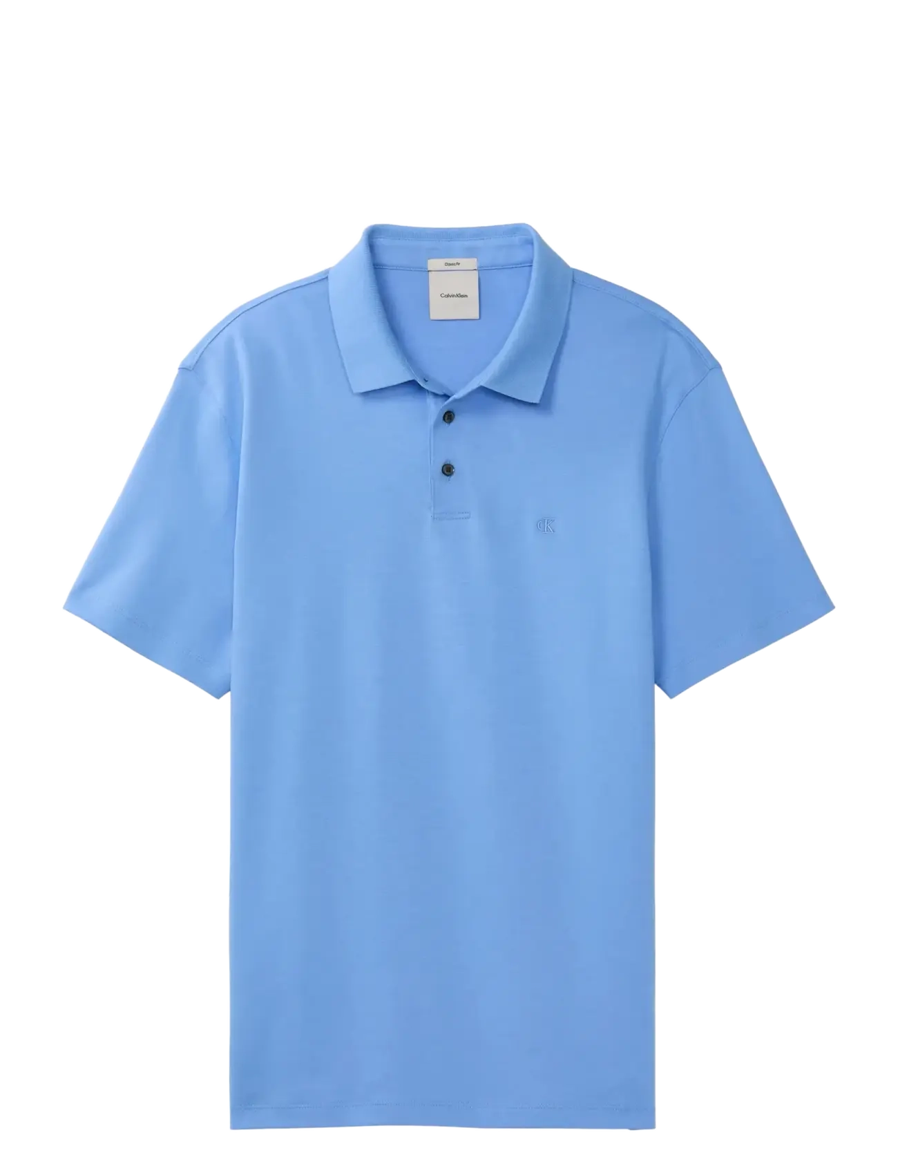 Calvin Klein SS SUPIMA CHEST EMB POLO - Calvin Klein - BLUE DESCENT / blue