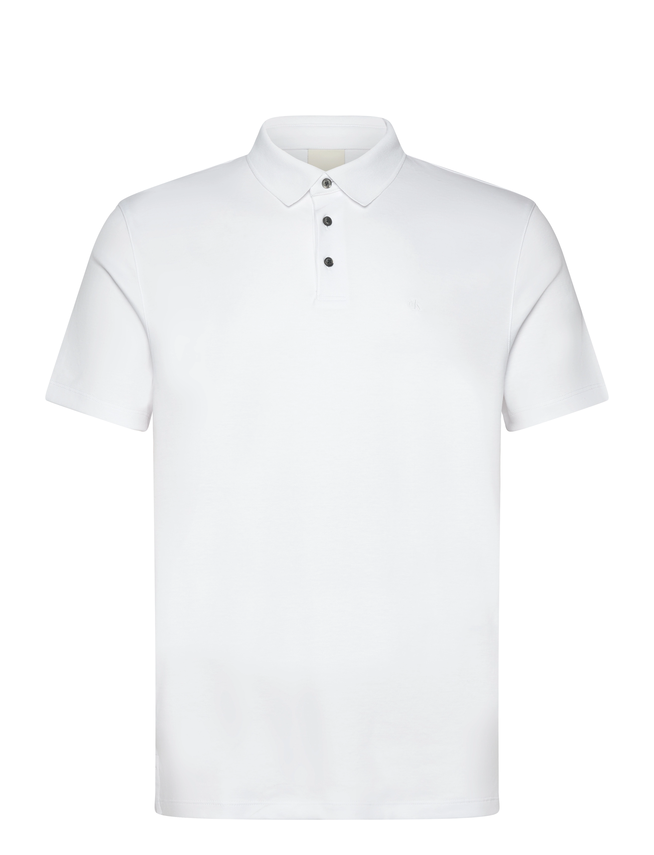 Calvin Klein SS SUPIMA CHEST EMB POLO - Calvin Klein - BRIGHT WHITE / white